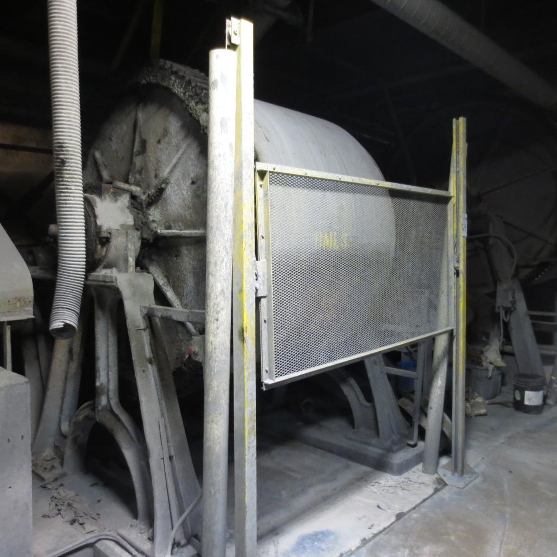 2,500 Lb. Carbon Steel Ball Mill (Est) 6' Dia. x 5' Long, Ceramic Lined, Drive Motor, Stand