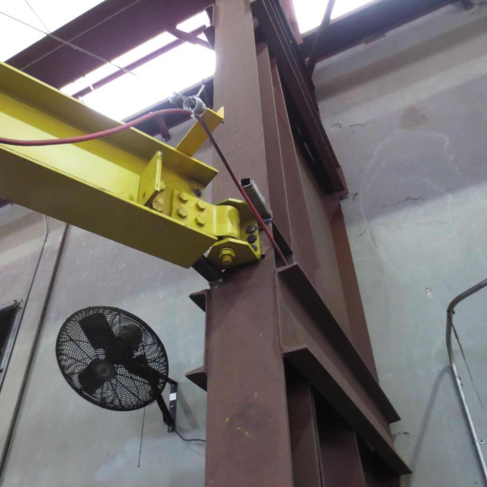 Cold Wall 1/2 Ton Wall Mounted Jib Est. 20' Long with Dayton 1 ton Electric Hoist - Image 4 of 4