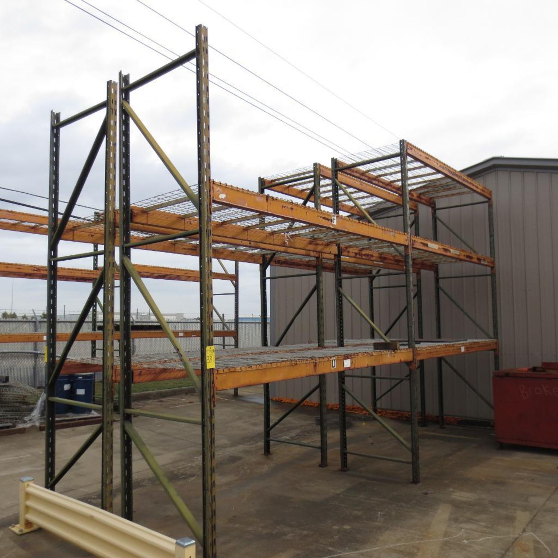 (2) Section of Pallet Racking 14' X 45" Legs with 11' Cross Beam