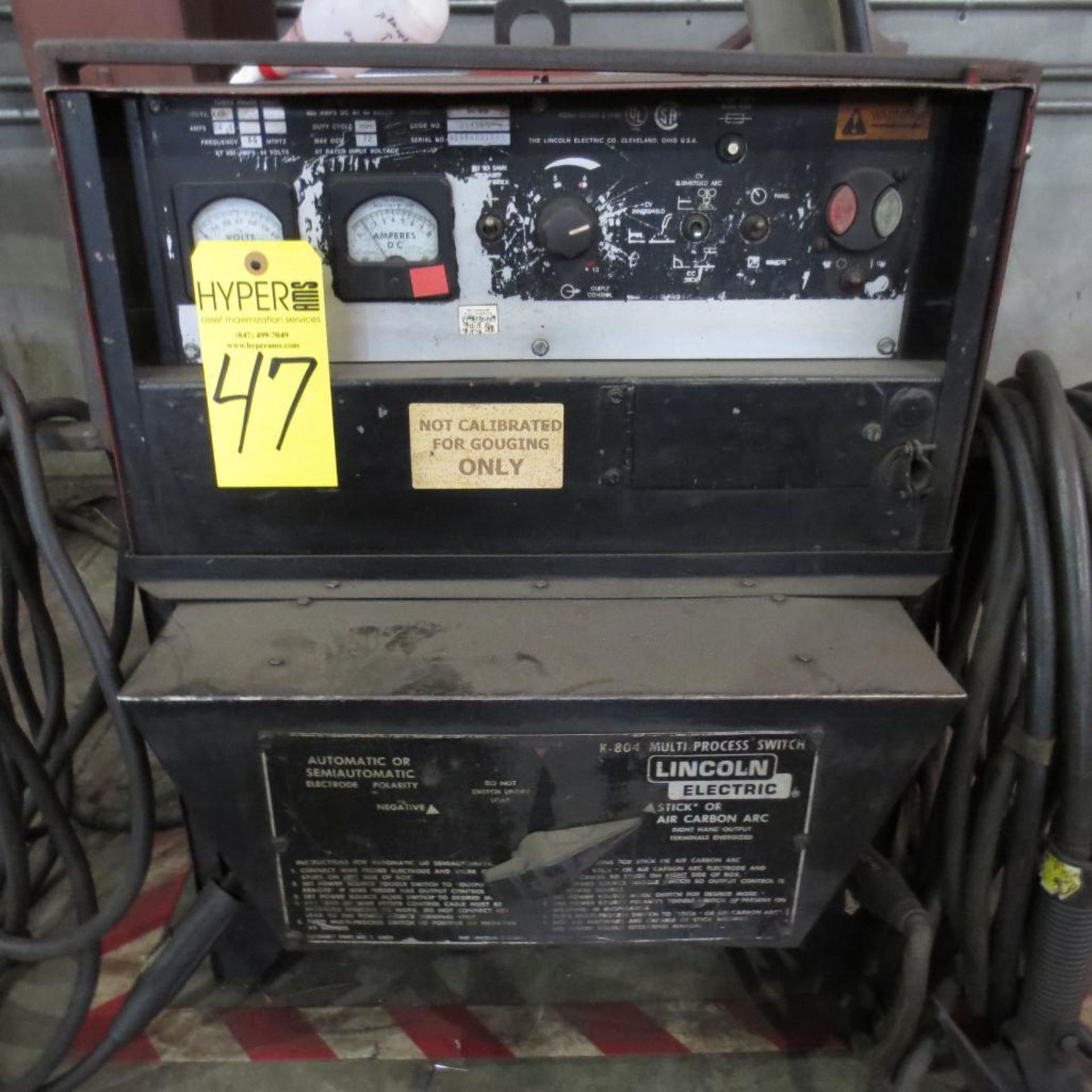 Lincoln Stick or Air Carbon ARC Welder K-804 Multi Process Switch - Image 2 of 2