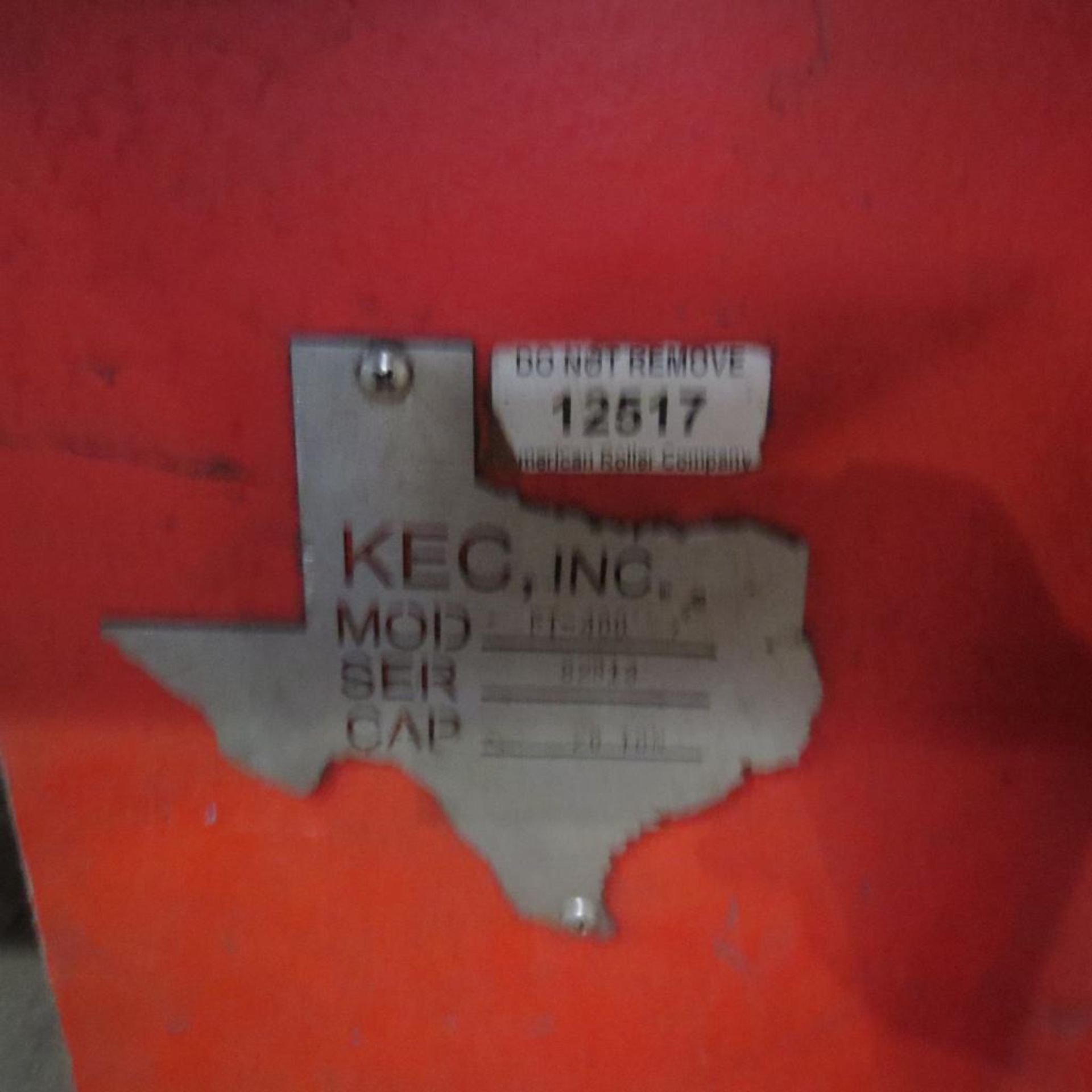 Kec Model FT-400 20 Ton Cap 4' DIA. ROTARY WELDING TABLE - Image 2 of 3