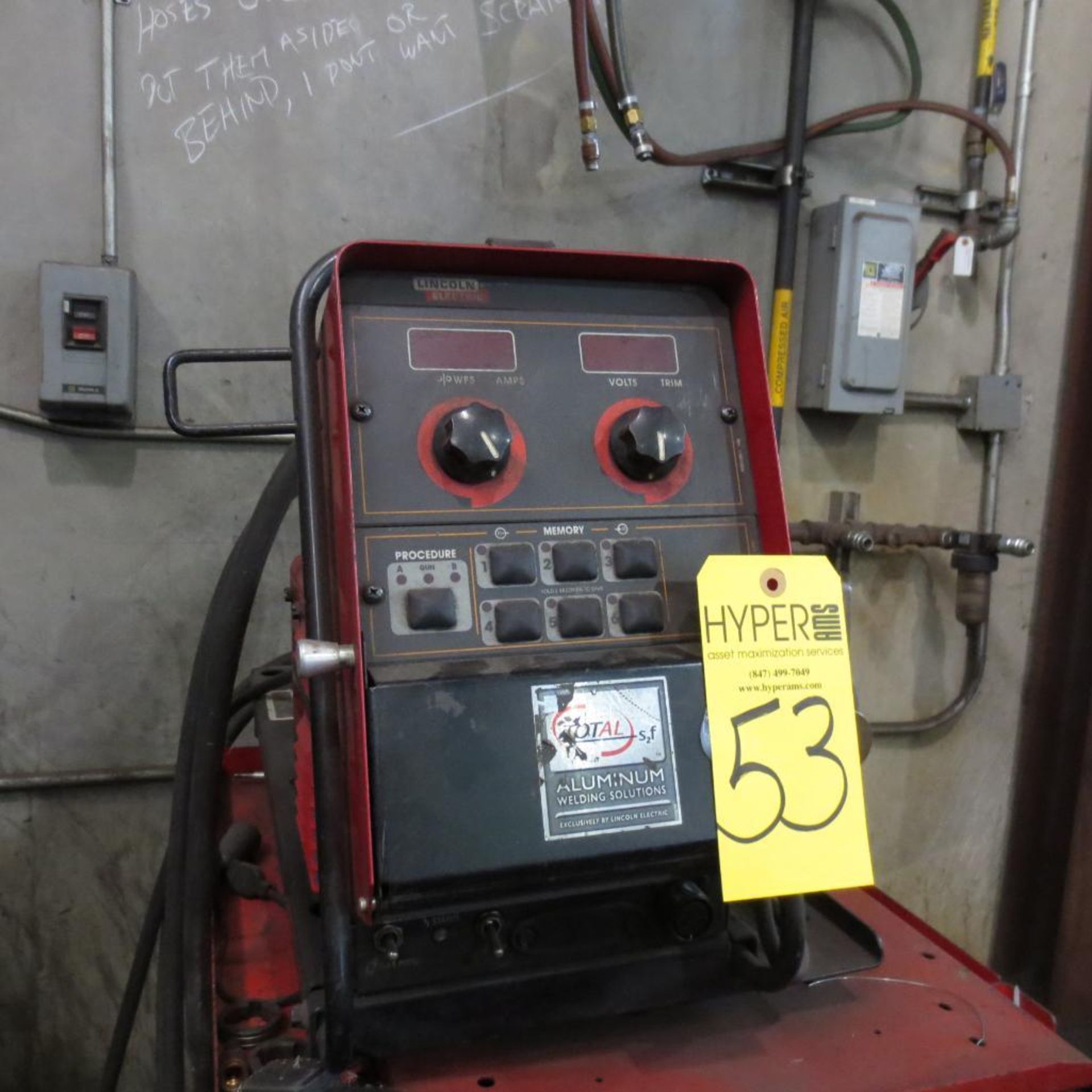 Lincoln S-500 Power Wave Welder With Lincoln Aluminum Welding Solutions Wire Feed - Image 3 of 3