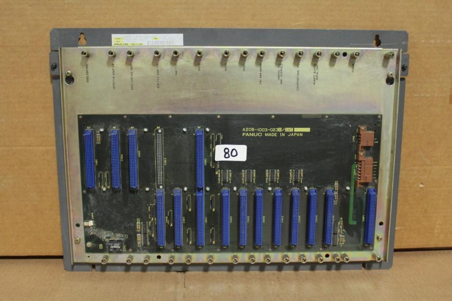 Fanuc A20B-1003-0230 Board w/ A02R-0094-J486 Backplane