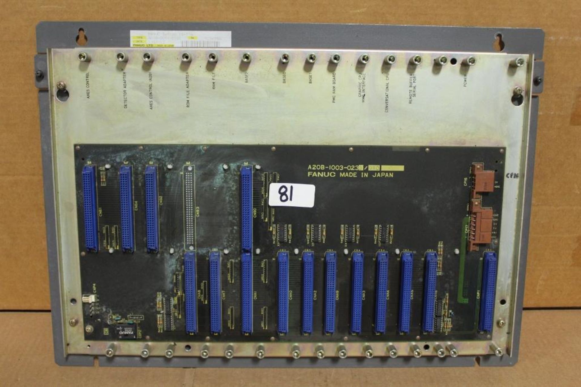 Fanuc A20B-1003-0230 Board w/ A02R-0094-J486 Backplane