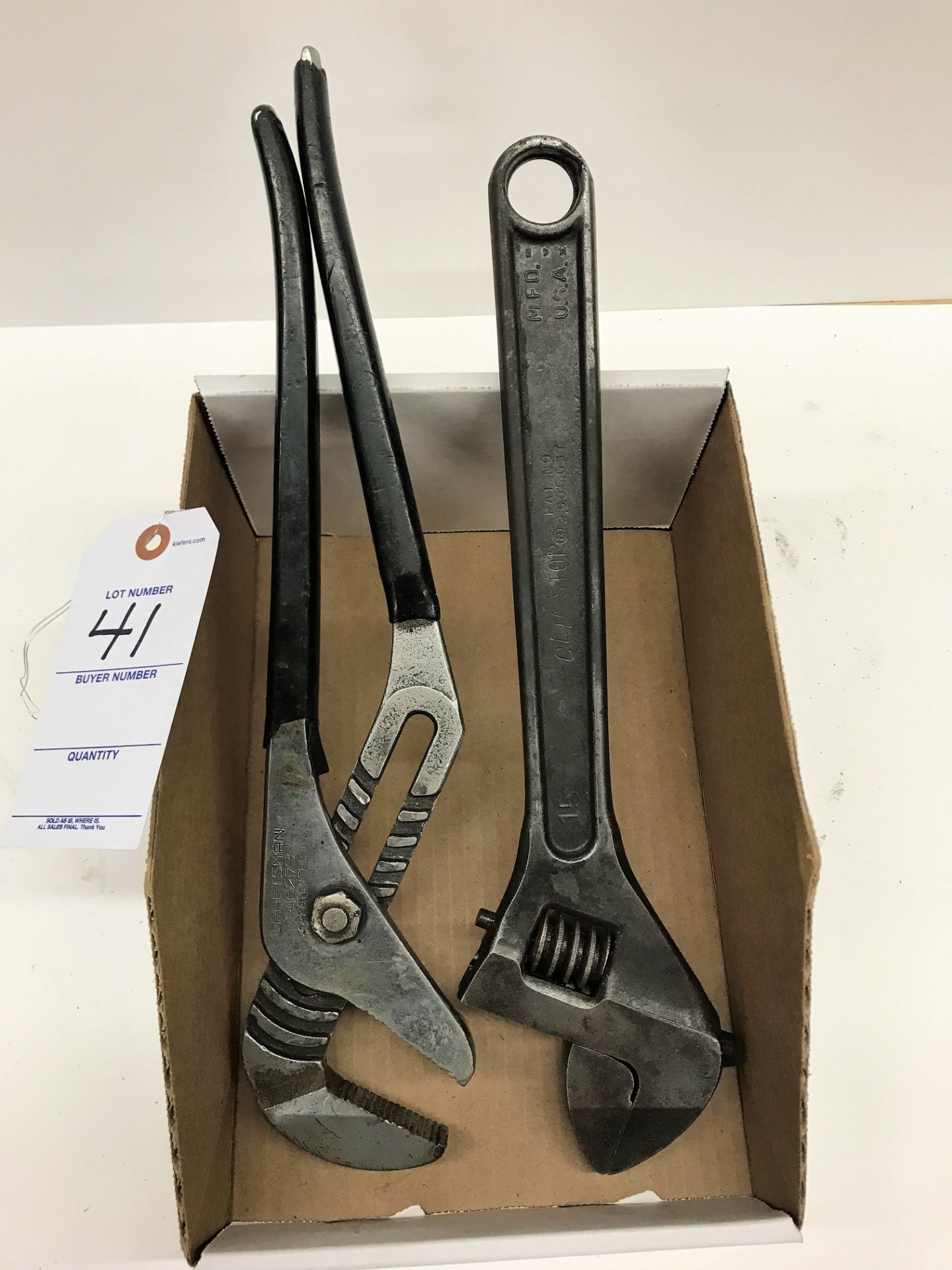 15" Crescent Wrench & Channel Lock Pliers