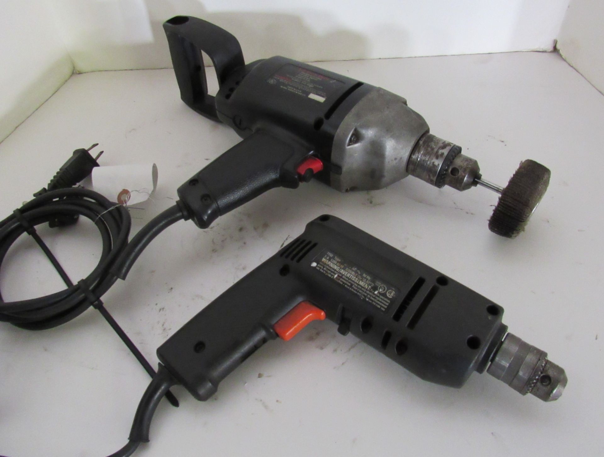 (2) 1/2" Craftsman Varispeed 0-600 RPM, Reversible B&D 3A 1200 RPM Drill