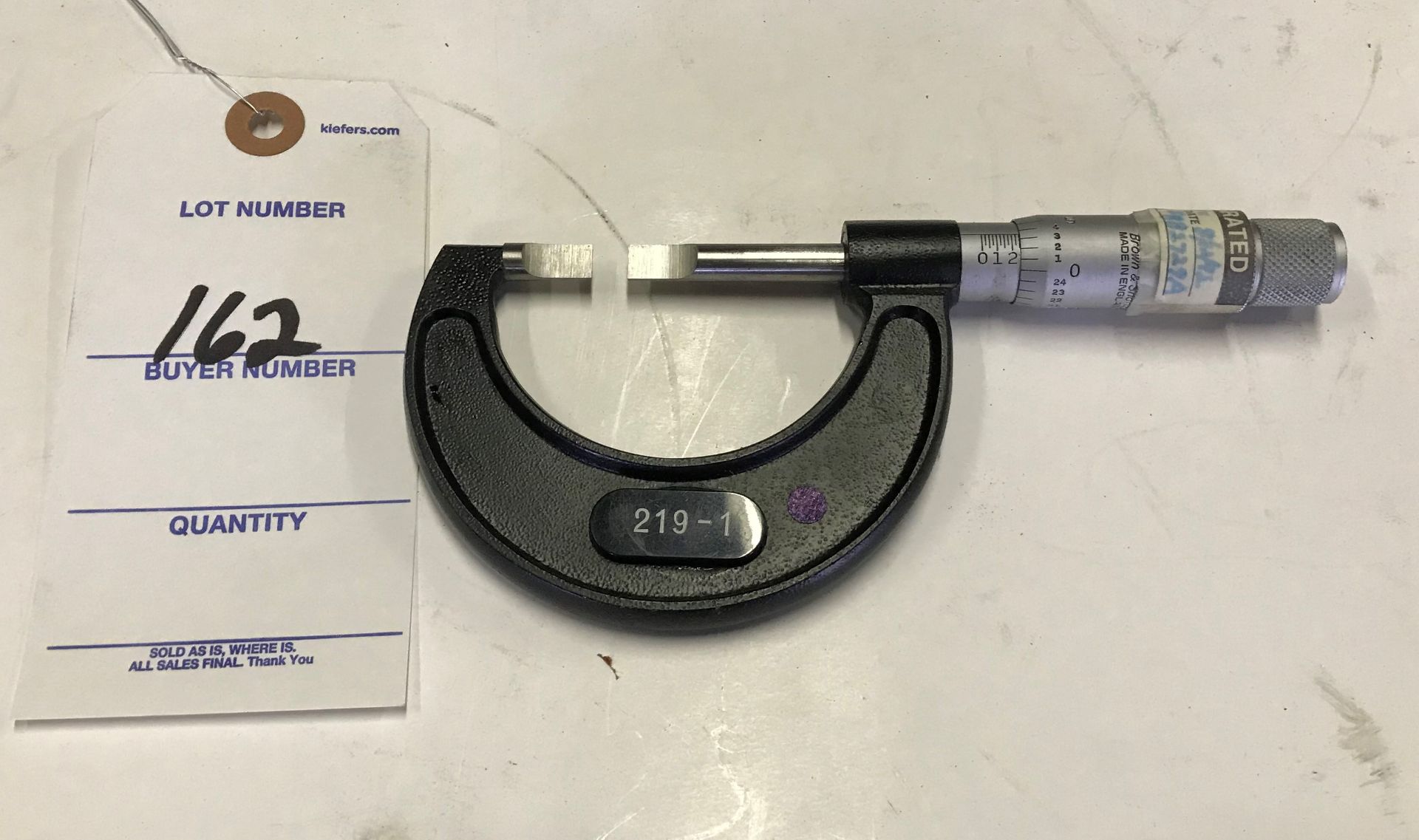 Browne & Sharp 0-1" Micrometer