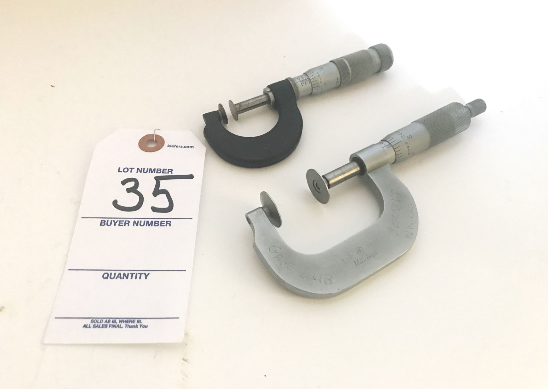 Brown & Sharpe 0 - 1" & Mitituyo 1" - 2" Flange Micrometers