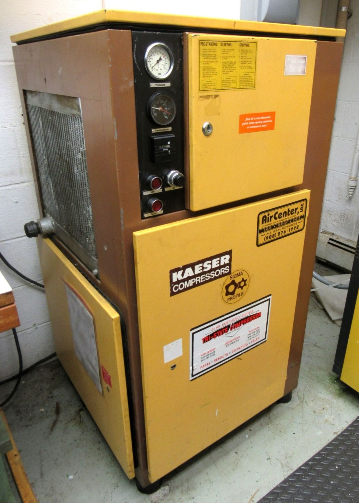 Kaeser Type SK18 15HP Rotary Screw Air Compressor - S/N 185077 ,110 PSIG, 68 CFM, 208/3/60