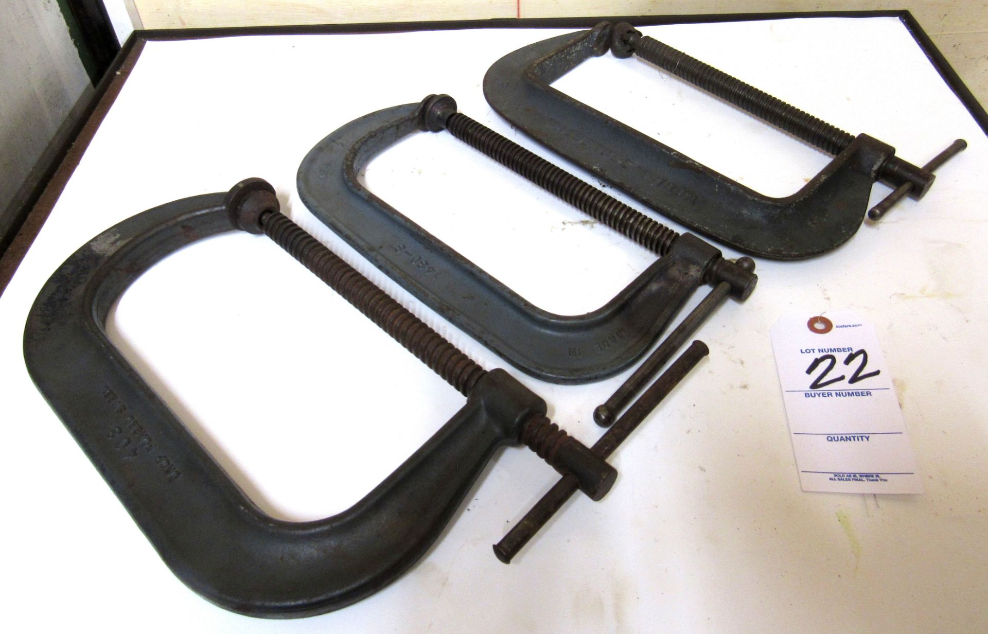 (3) Armstrong No.408 8" C-Clamps