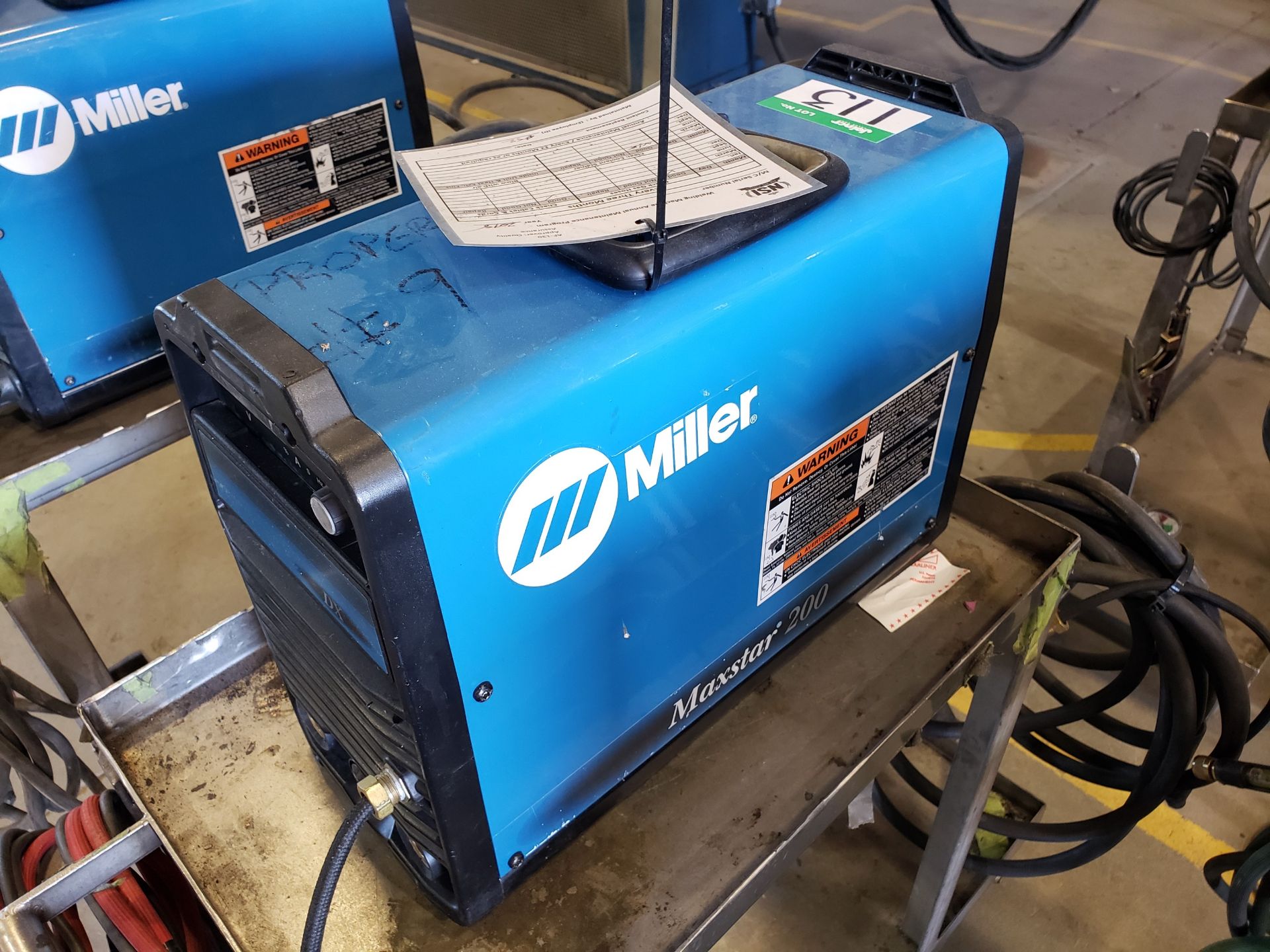 L1: MILLER MAXSTAR 200 TIG WELDER W/CART