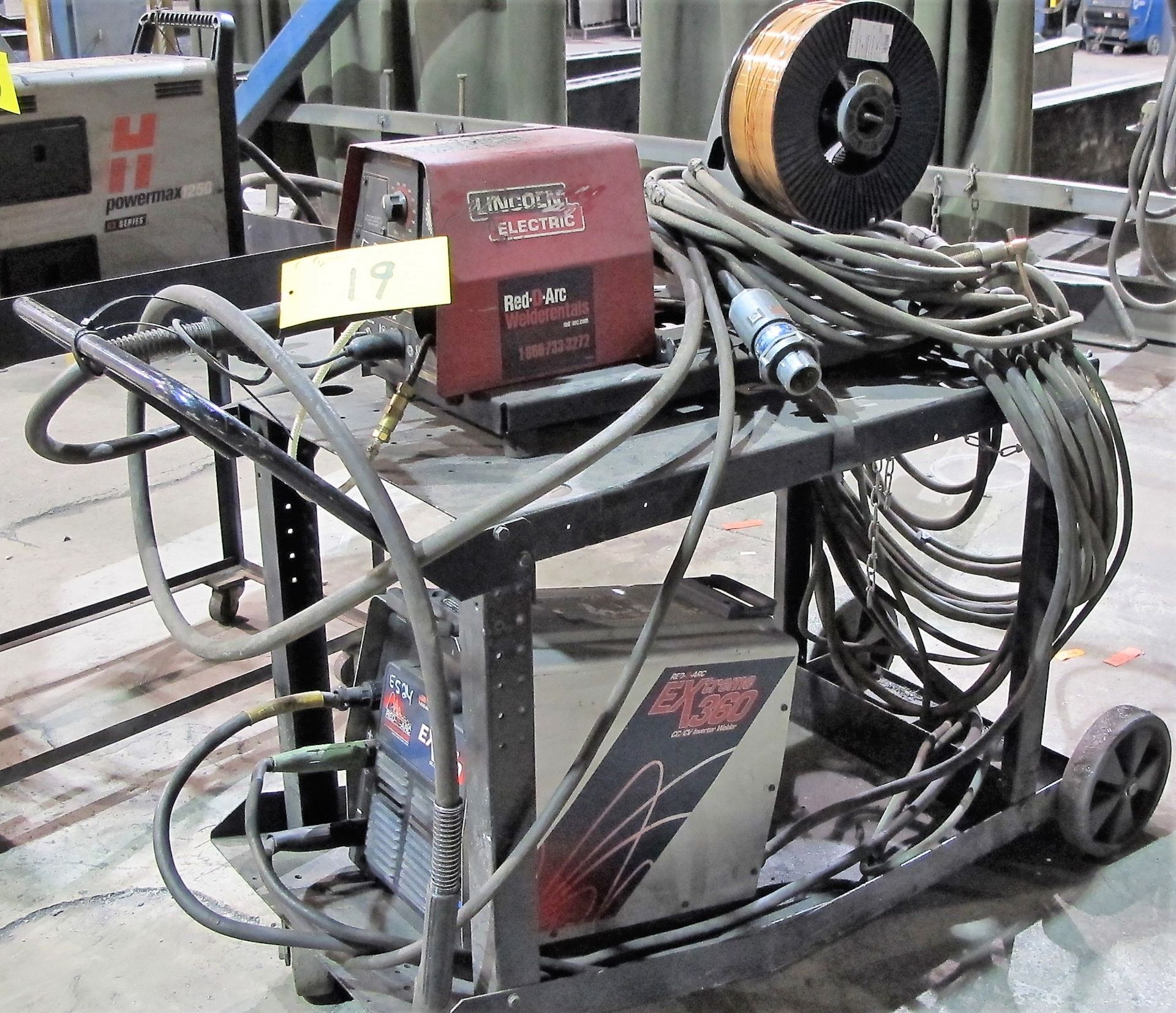 MILLER/RED-D-ARC EXTREME 360 CC/CV INVERTER WELDER, S/N LK121053A W/ LINCOLN ELECTRIC LF-72 GMA WIRE - Image 2 of 4