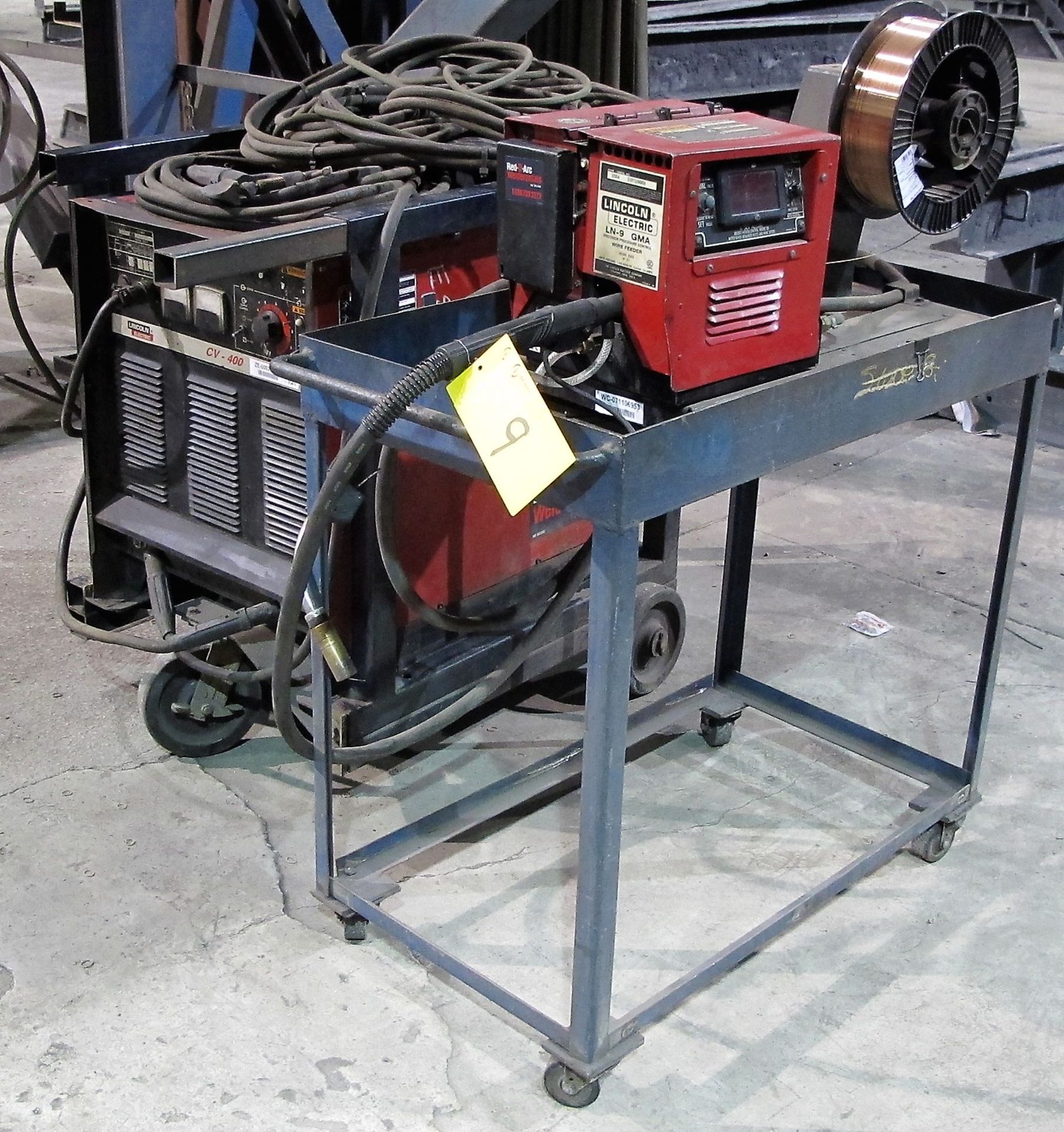 LINCOLN ELECTRIC CV-400 WELDER, S/N C1000200282 W/ LINCOLN ELECTRIC LN-9 GMA WIRE FEEDER, CABLES & - Image 2 of 4