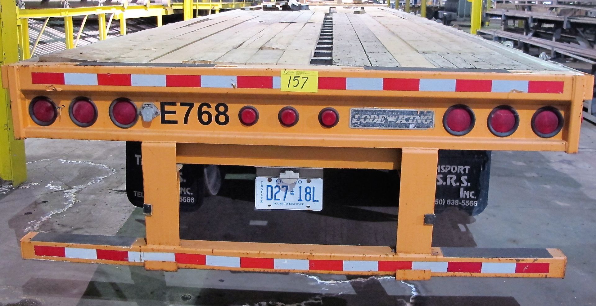 2002 LODE KING 53' TANDEM FLATBED TRAILER, VIN# 2LDPF53282A037229 - Image 8 of 9