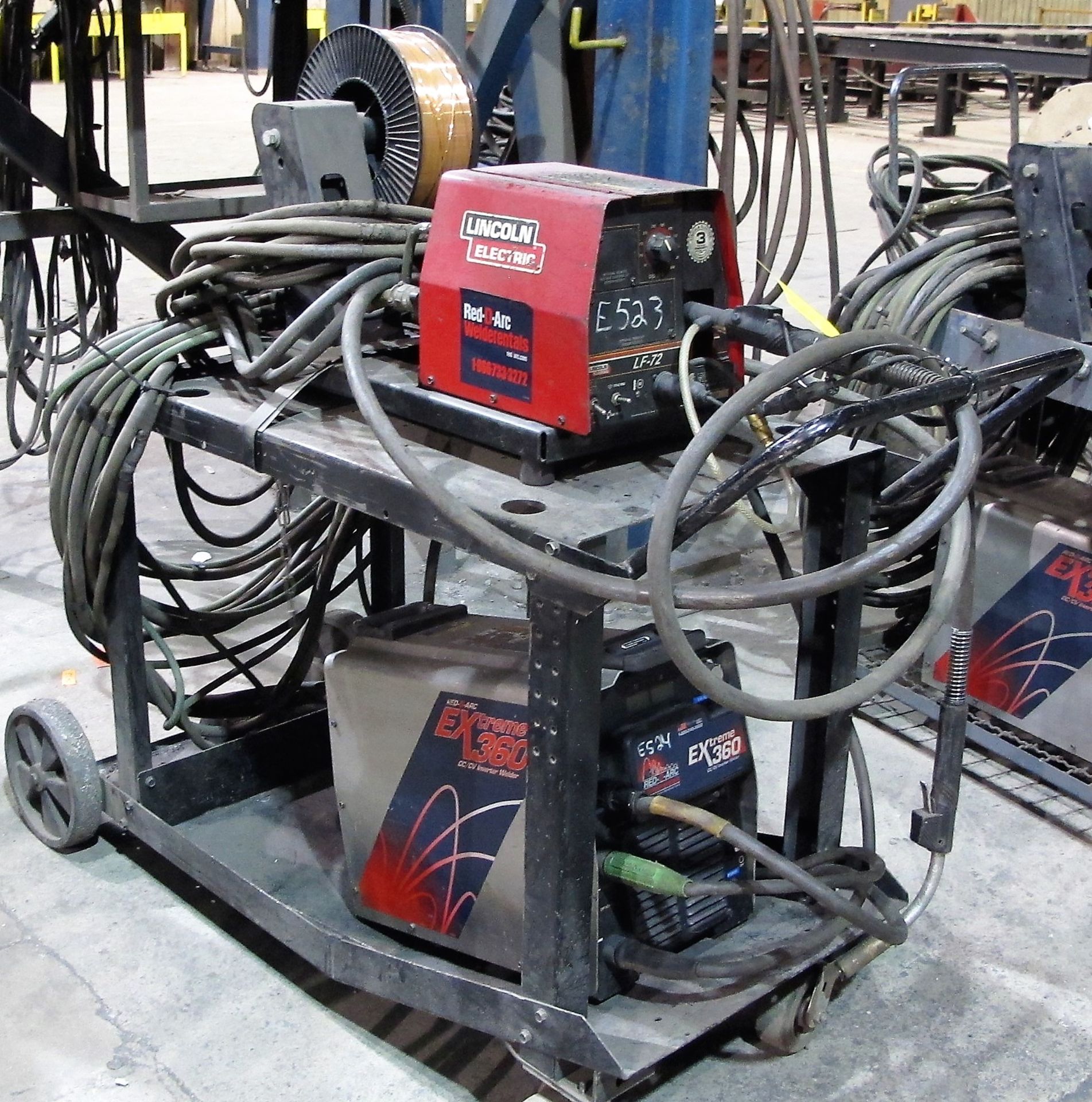 MILLER/RED-D-ARC EXTREME 360 CC/CV INVERTER WELDER, S/N LK121053A W/ LINCOLN ELECTRIC LF-72 GMA WIRE - Image 3 of 4