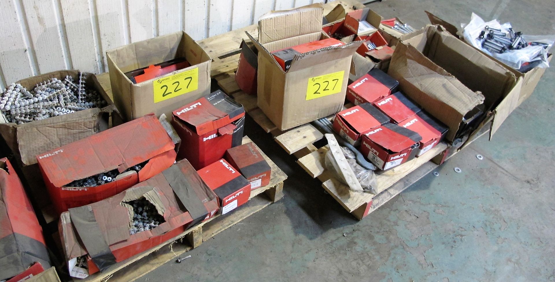 LOT OF (2) PALLETS OF HILTI PRODUCTS (MIXED)