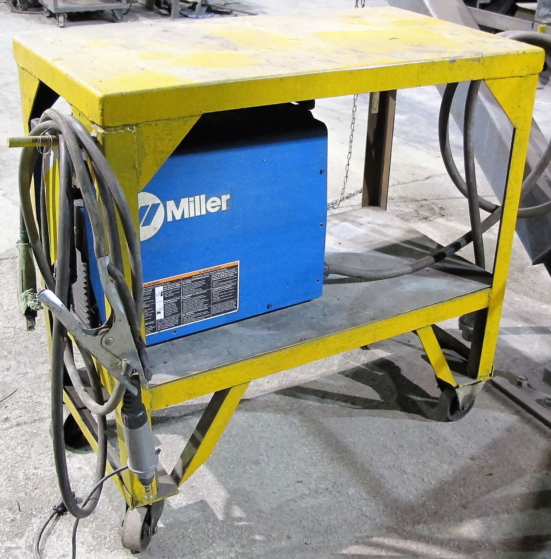 MILLER XMT 350 CC/CW WELDER, S/N LH160463A W/ CABLES & CART - Image 3 of 4