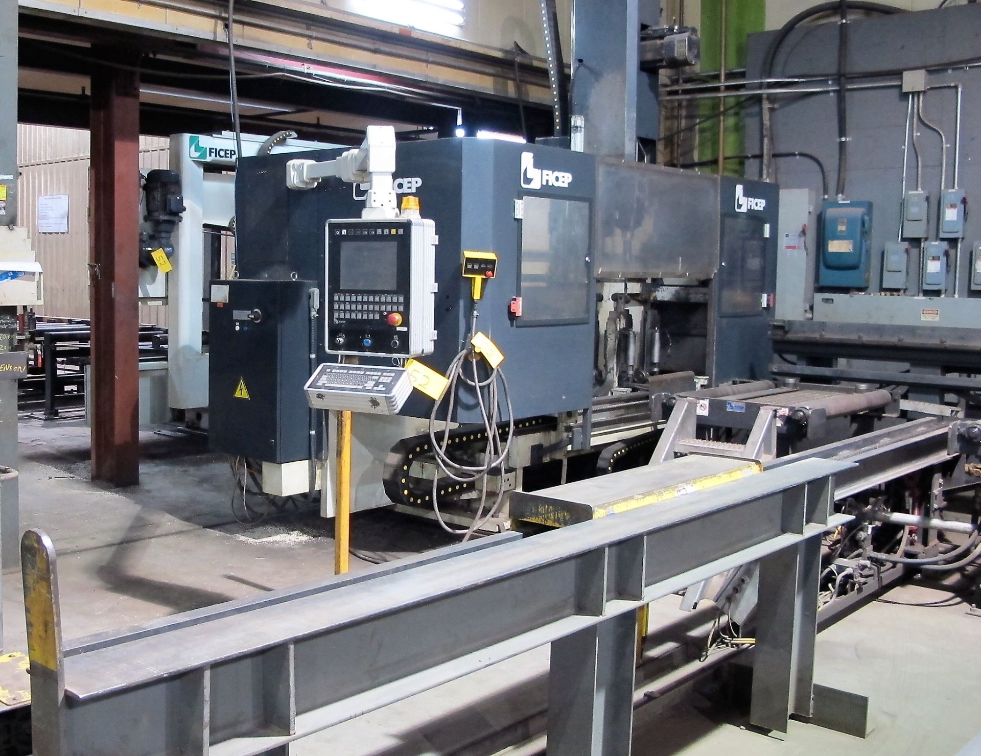 2009 FICEP BEAM DRILL LINE CONSISTING OF: FICEP 1001 DFB BEAM DRILL, S/N 32133, TANDEM CNC/PLC