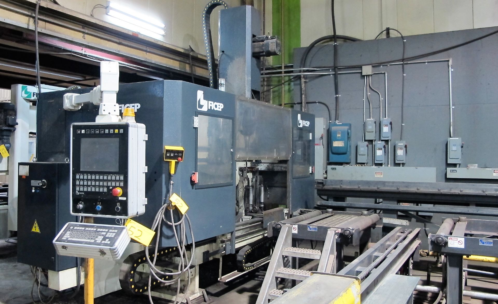 2009 FICEP BEAM DRILL LINE CONSISTING OF: FICEP 1001 DFB BEAM DRILL, S/N 32133, TANDEM CNC/PLC - Image 10 of 29