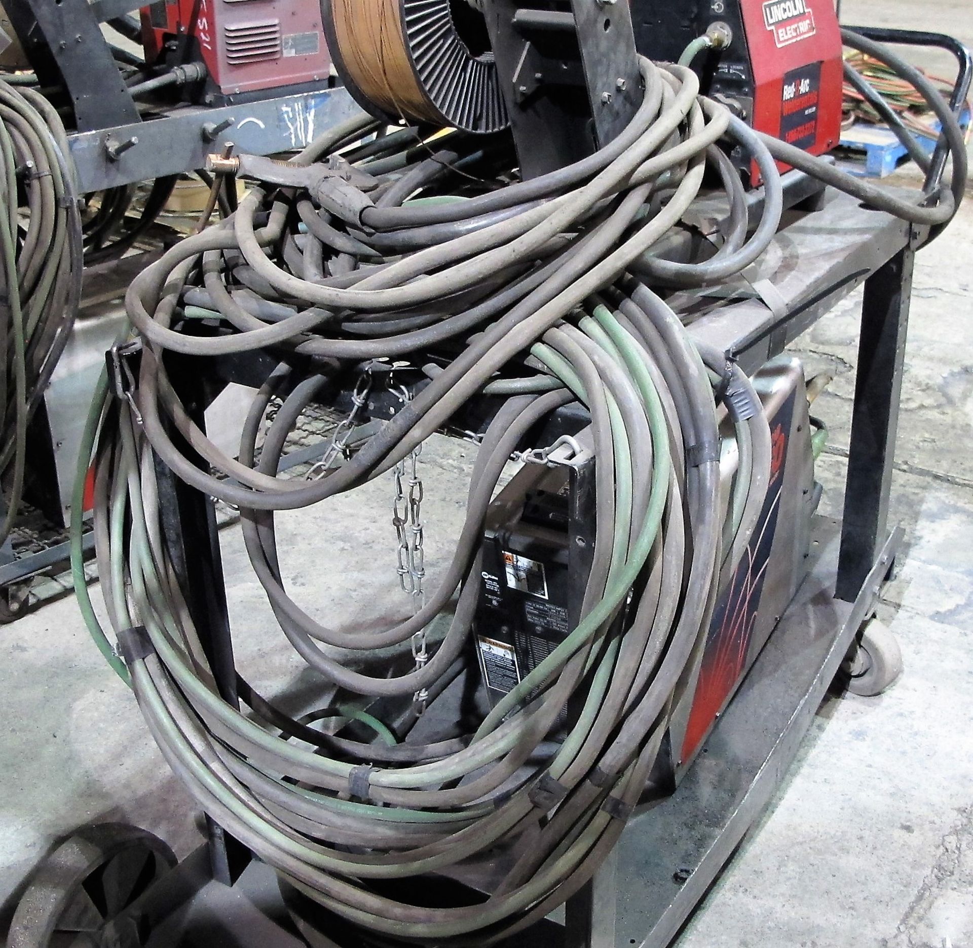 MILLER/RED-D-ARC EXTREME 360 CC/CV INVERTER WELDER, S/N LK121053A W/ LINCOLN ELECTRIC LF-72 GMA WIRE - Image 4 of 4