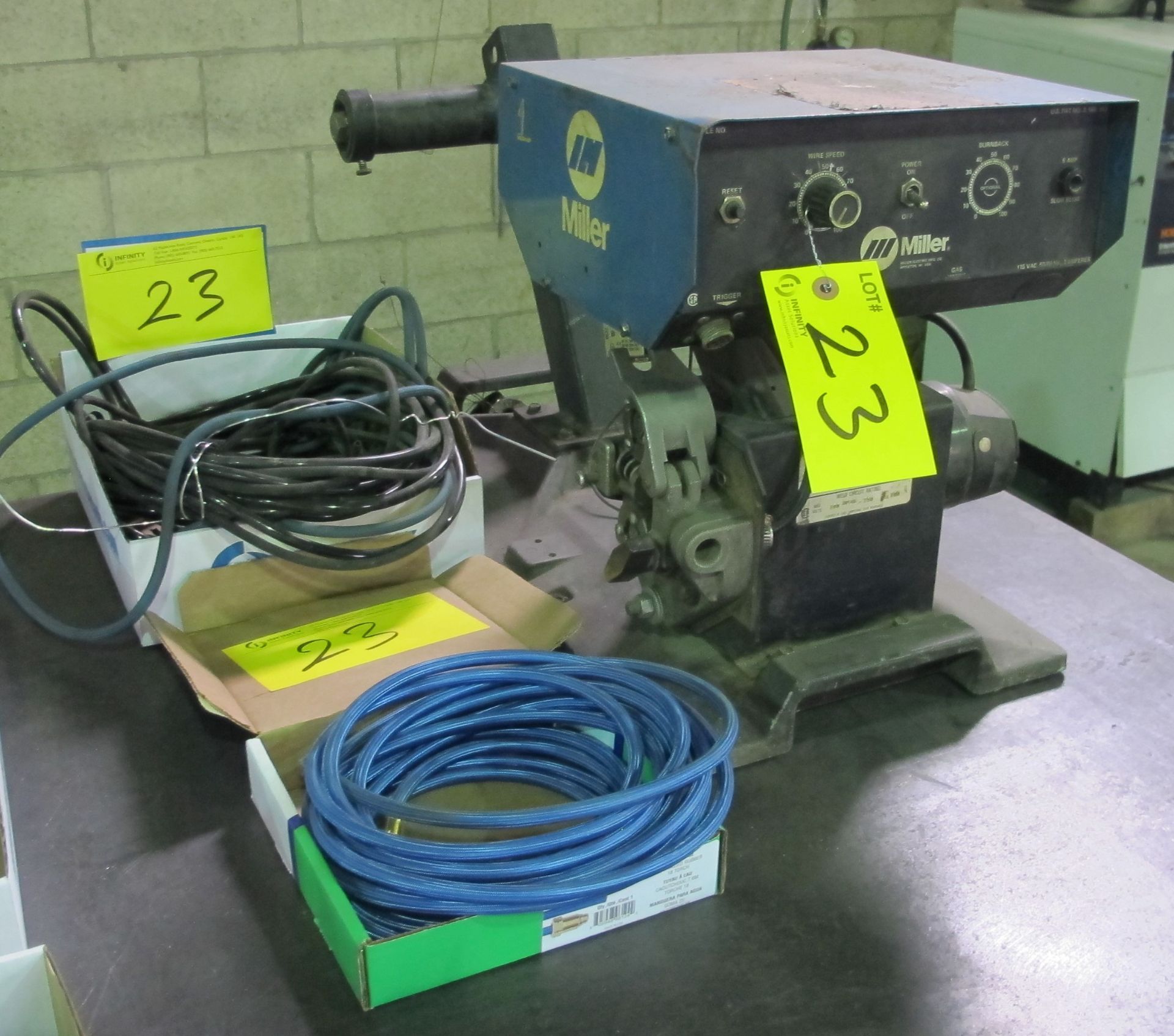 MILLER MILLERMATIC S-52E WIRE FEEDER W/ TIG GUN, ETC.