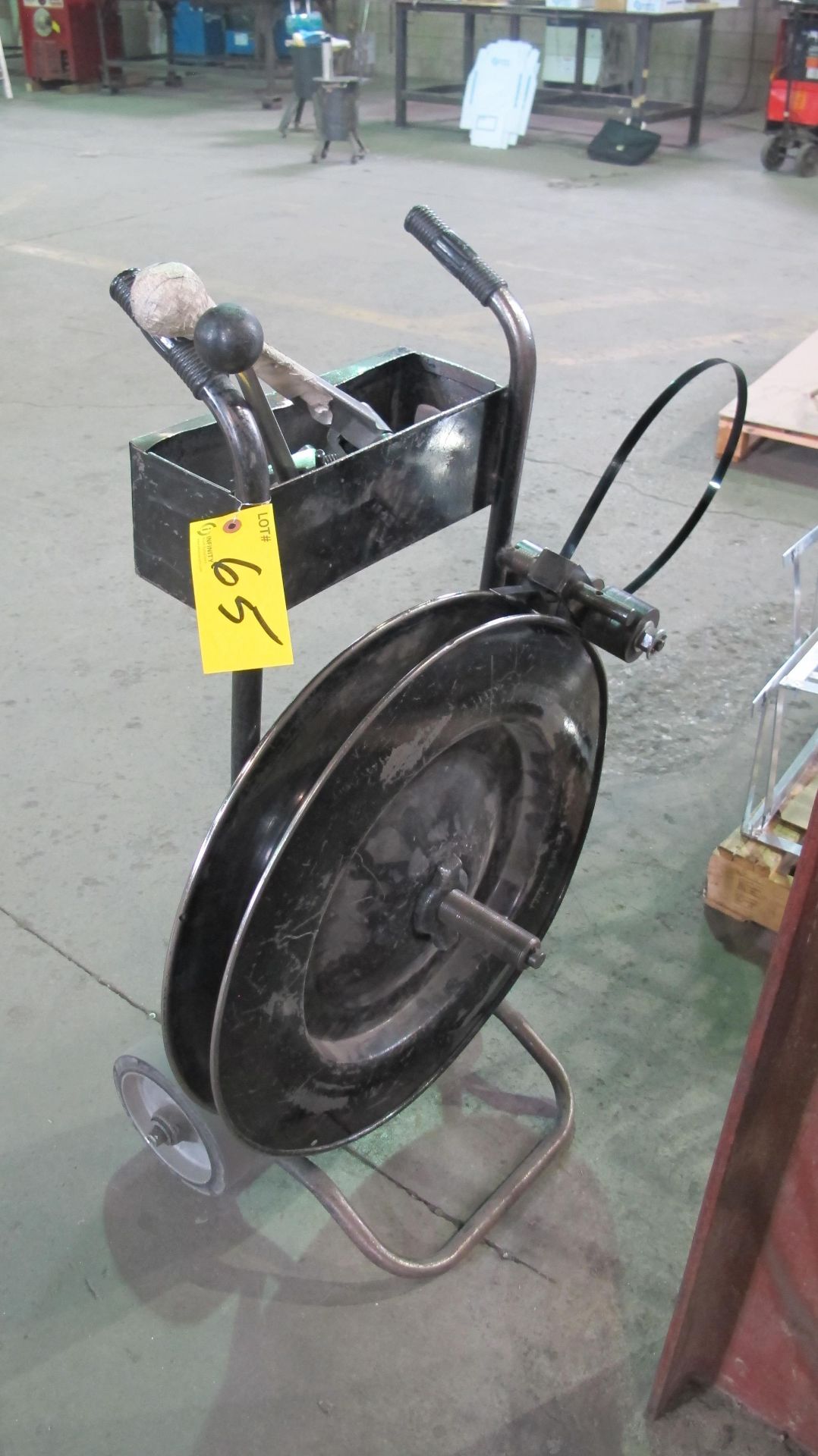 METAL STRAPPING CART W/ TOOLS