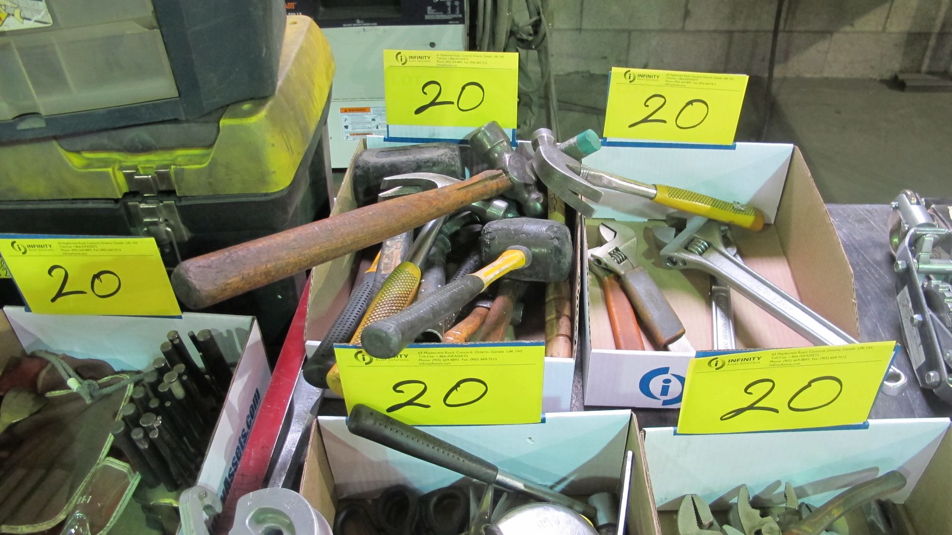 LOT ASST. SHRINK WRAP TOOLS, LIGHTS, CONDUIT BENDERS, PUNCHES, HAND TOOLS, TOOLBOXES, ETC. - Image 3 of 3