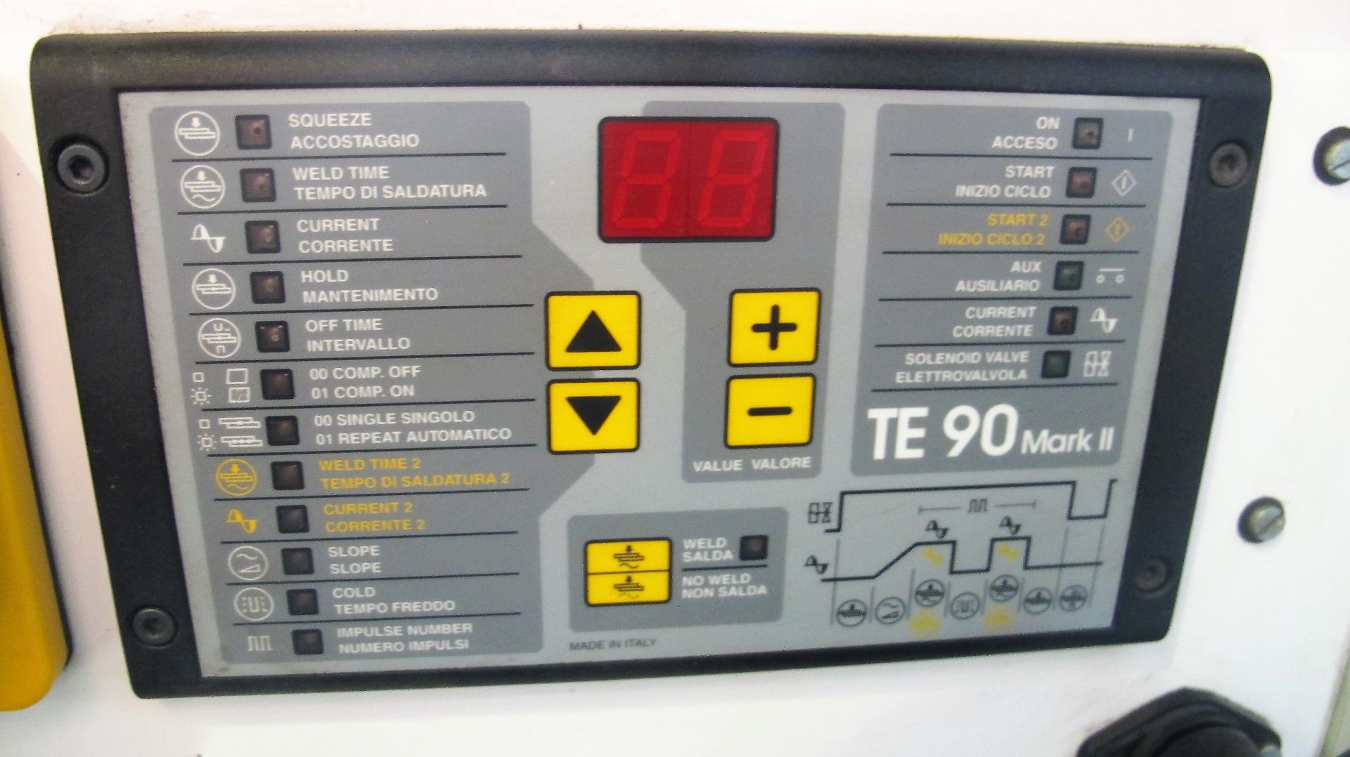 TECNA 4622S1 SPOT WELDER, 130KVA, TE90 MARK II CONTROL, 24" THROAT (NO TANKS) - Image 3 of 4