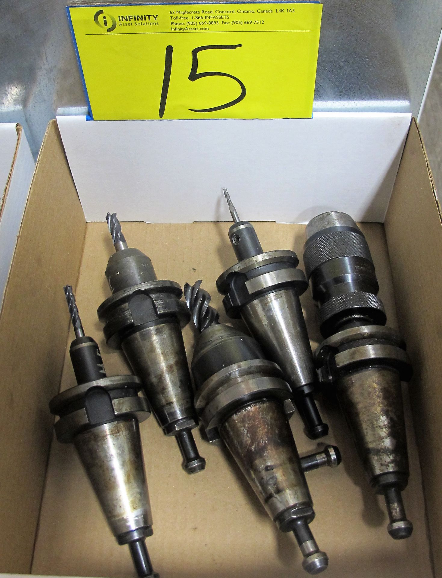 LOT OF (5) CAT 40 TOOL HOLDERS