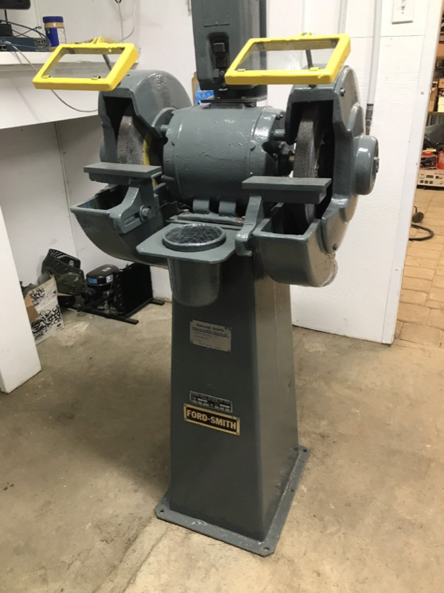 FORD SMITH MODEL 1 DUAL PEDESTAL GRINDER, S/N 66458, 2HP