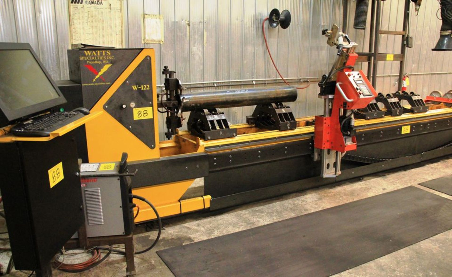 2015 WATTS SPECIALIST INC.W-122 2-AXIS CNC PLASMA PIPE CUTTING SYSTEM, 2” to 24” OD MAX CAPACITY X