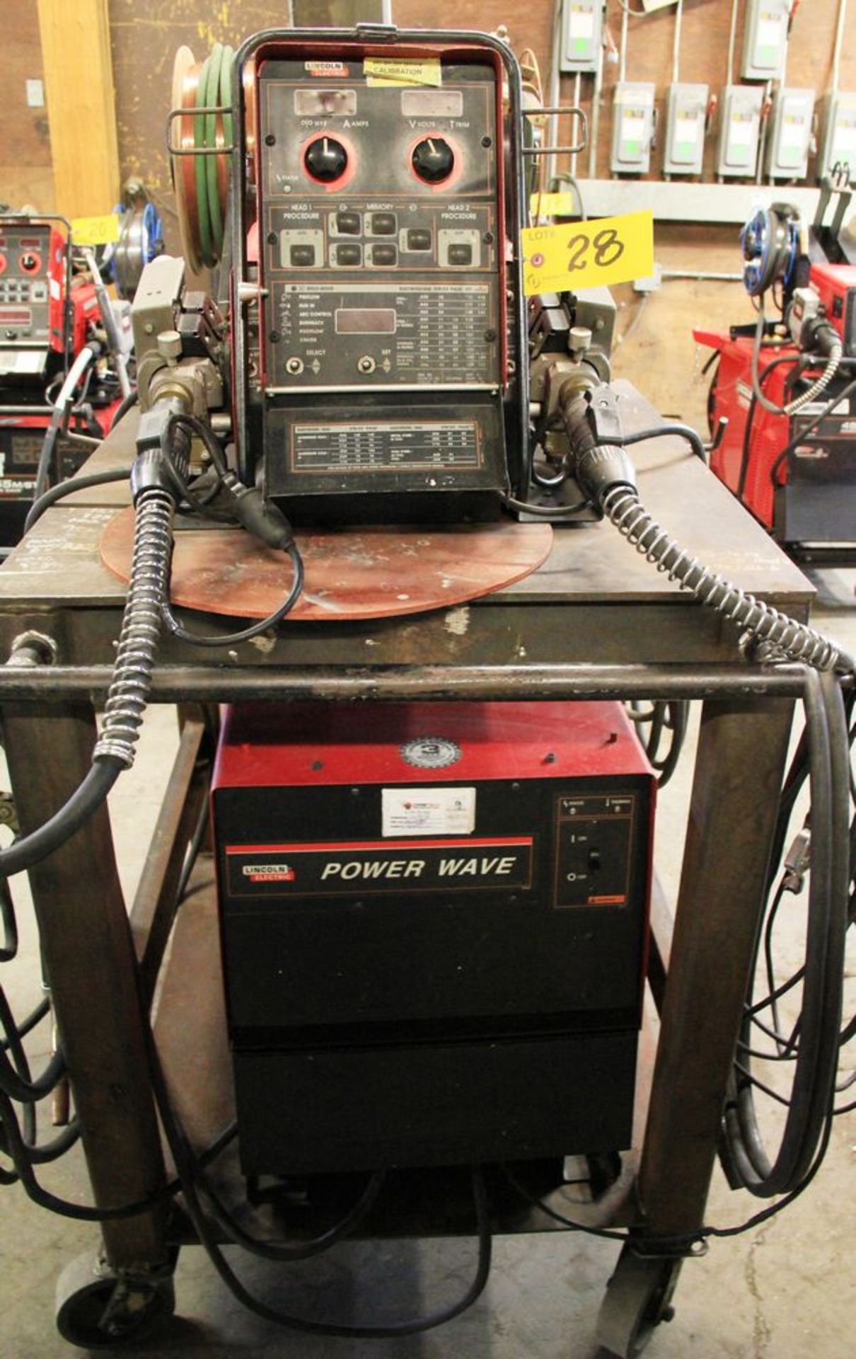 LINCOLN POWERWAVE 455M/STT ELECTRIC POWERED WELDER, C/W LINCOLN POWER FEED 10M DUAL FEED WIRE - Image 2 of 5