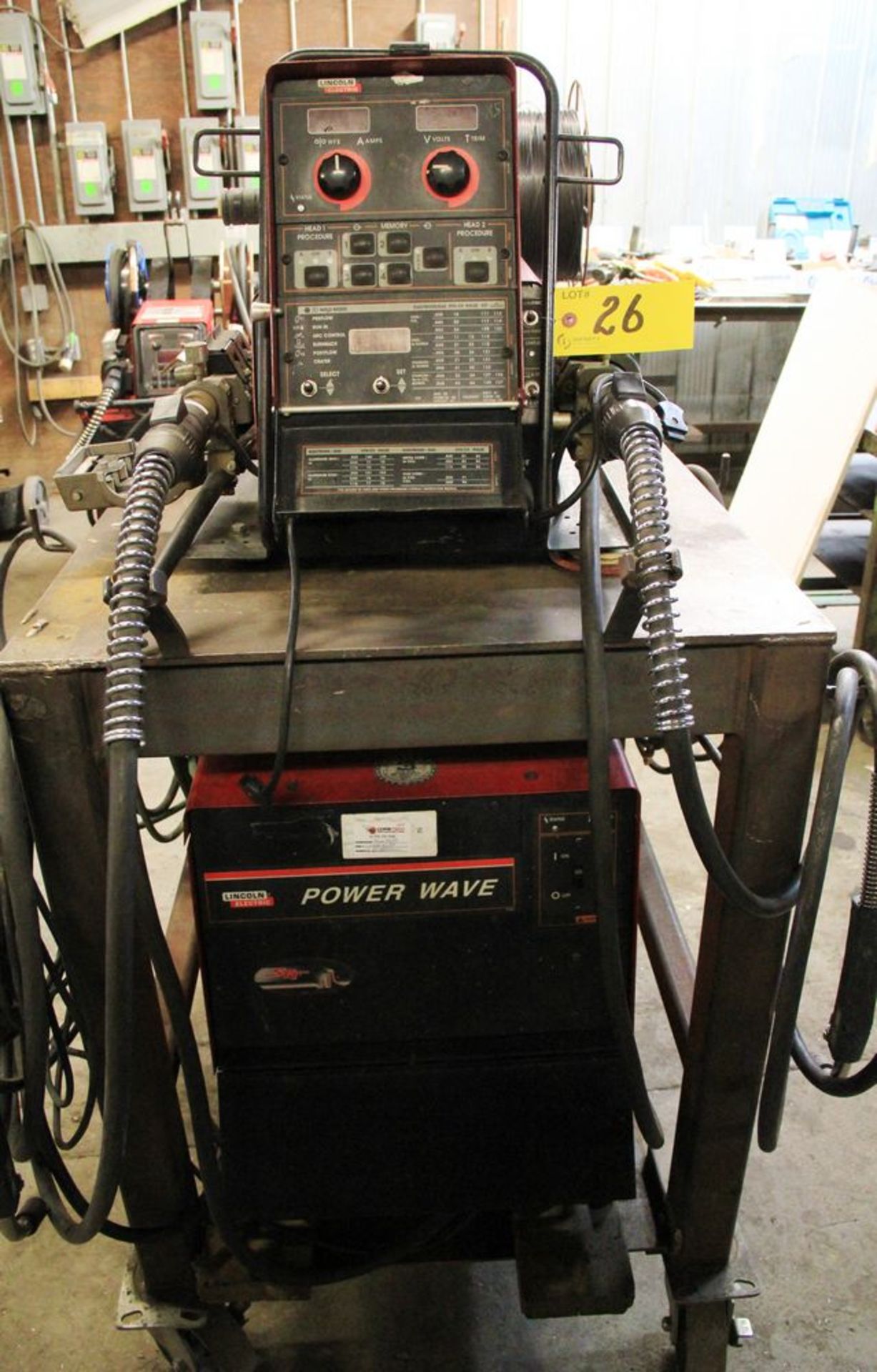 LINCOLN POWERWAVE 455M/STT ELECTRIC POWERED WELDER, C/W LINCOLN POWER FEED 10M DUAL FEED WIRE - Image 2 of 5