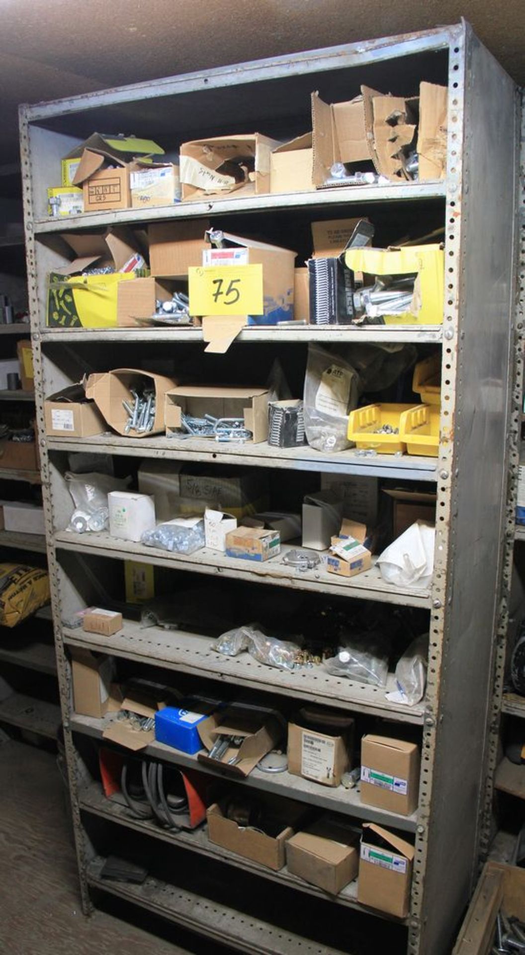 CONTENTS OF NUTS, BOLTS STORAGE ROOM, SHELVING, CONTROLS, ELECTRICAL BOXES - Image 6 of 7