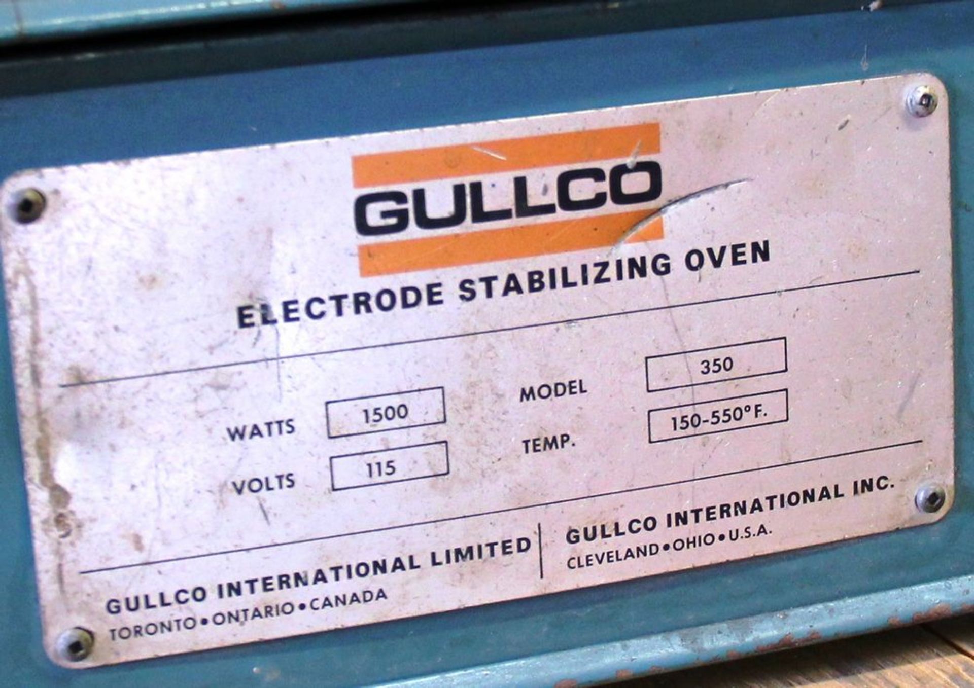 GULLCO 350 ROD OVEN, 115 VOLTS - Image 2 of 2