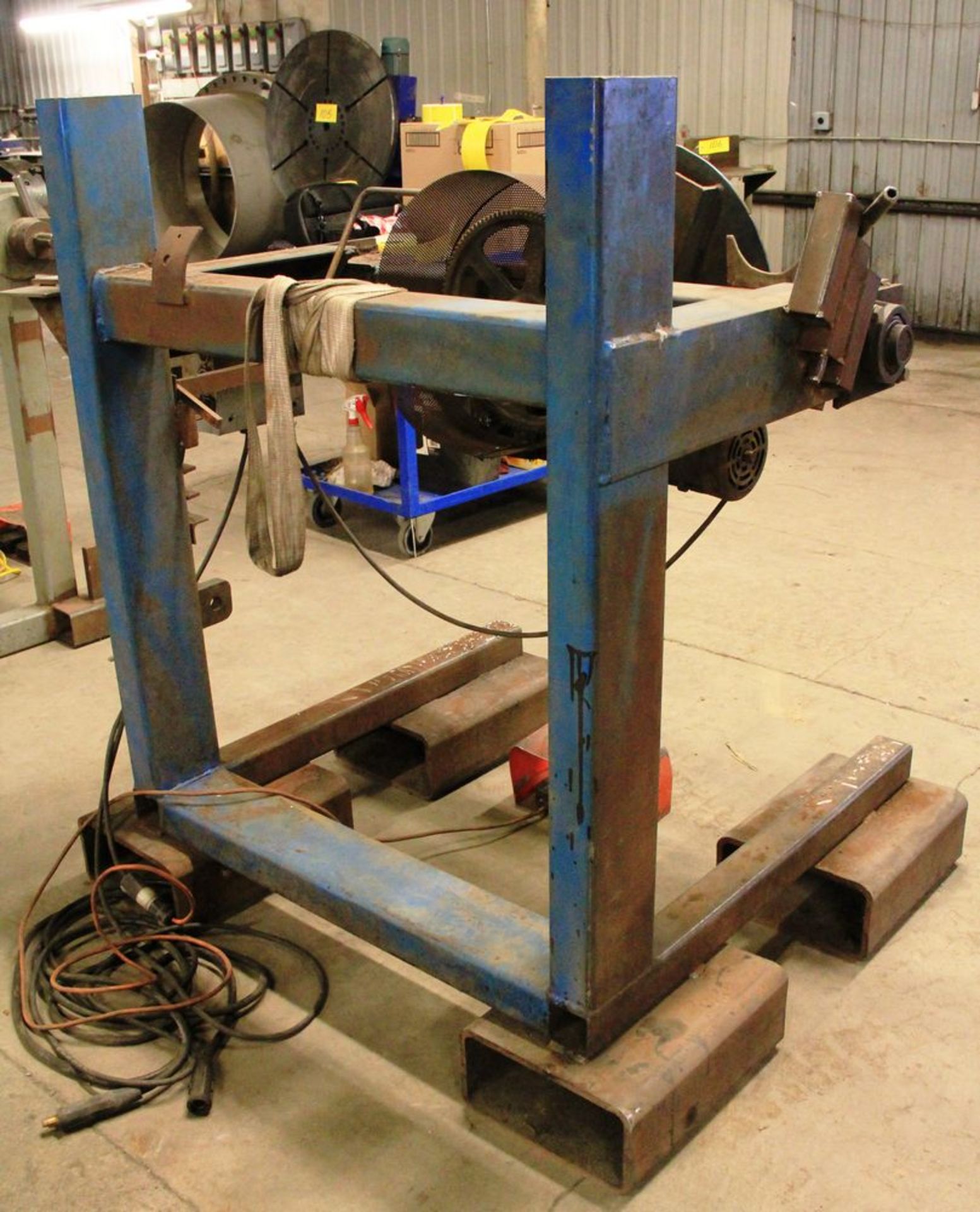 CUSTOM BUILT WELDING POSITIONER, 21" FACE PLATE, 10" 3 JAW CHUCK, FOOT CONTROLLER (NOTE: GEAR - Image 4 of 4