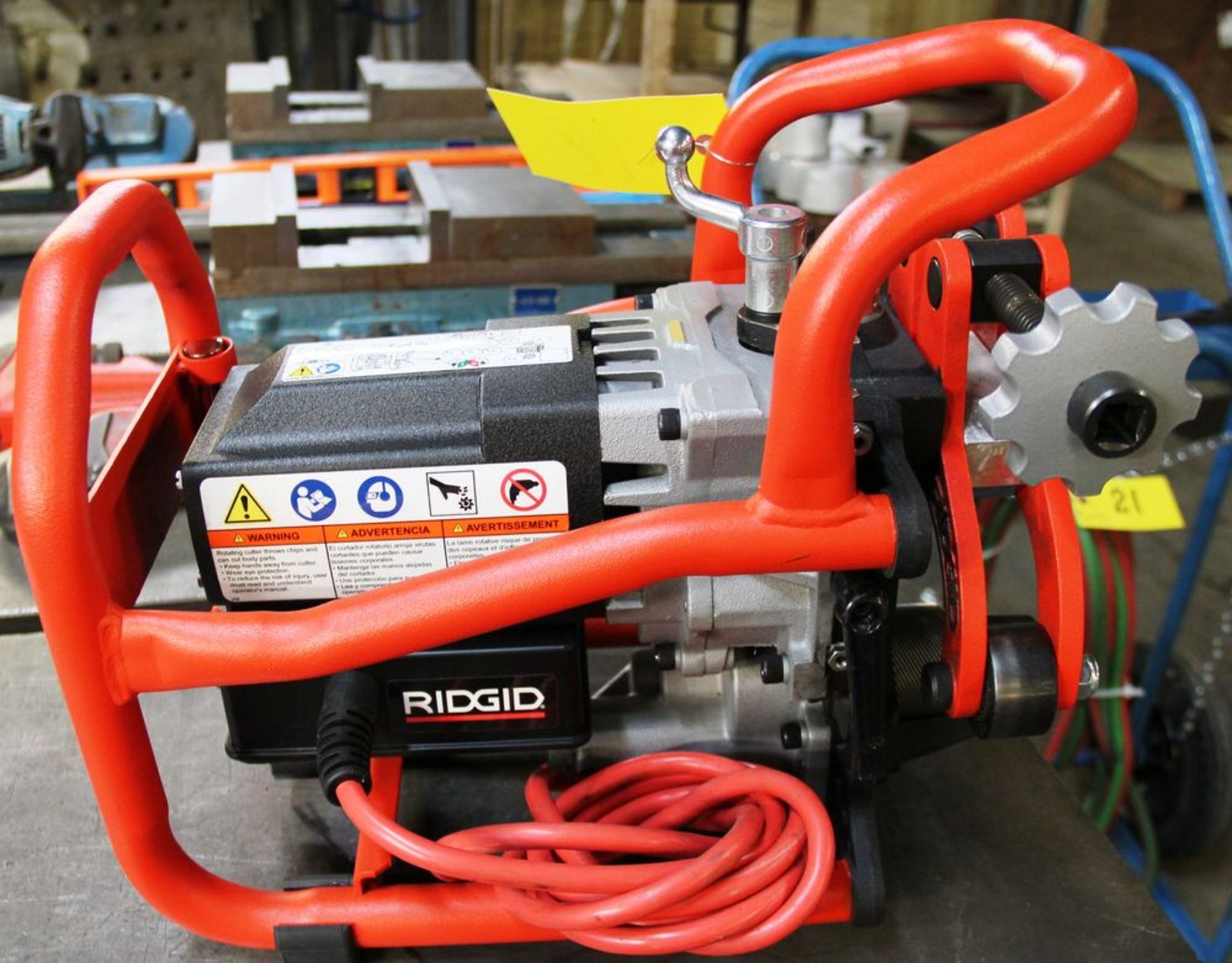 RIDGID B-500 TRANSPORTABLE PIPE BEVELLER, ELECTRIC POWERED, 115 VOLTS, 50/60HZ, S/N EBY04270818 - Image 3 of 4