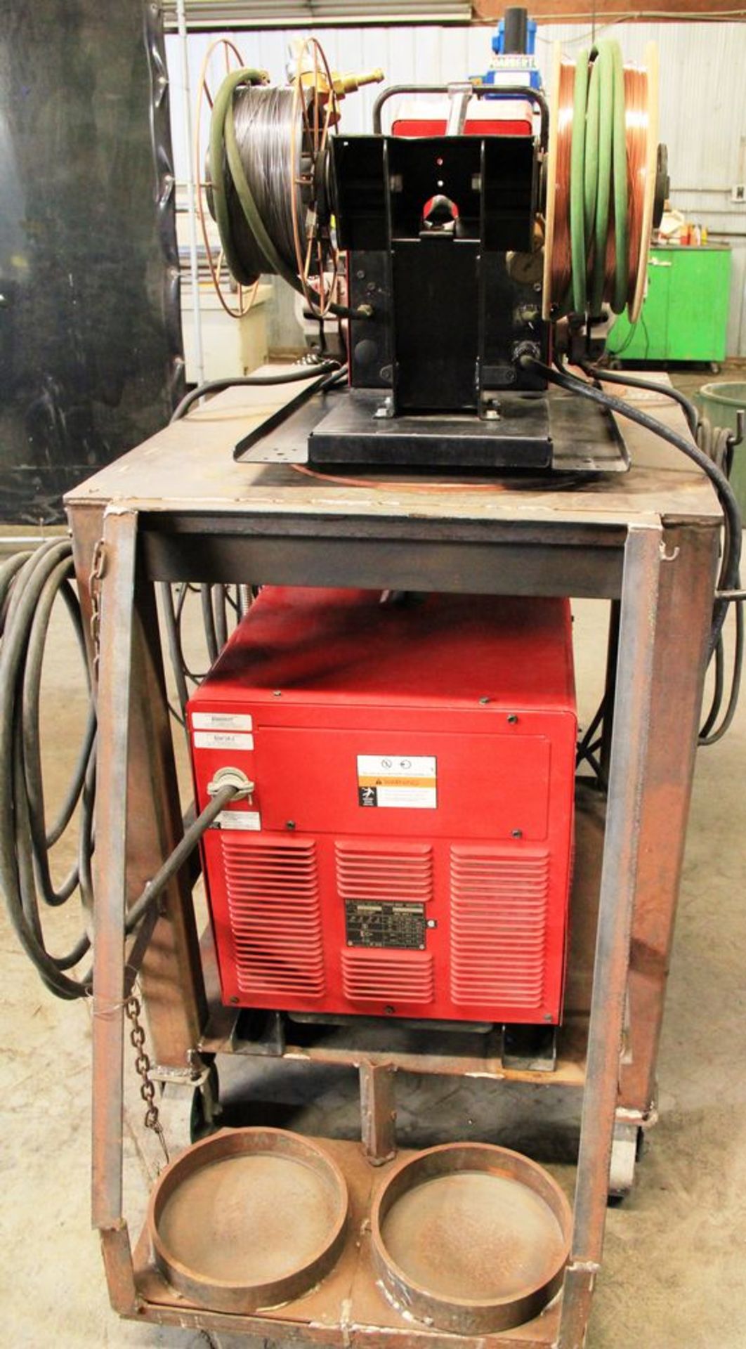 LINCOLN POWERWAVE 455M/STT ELECTRIC POWERED WELDER, C/W LINCOLN POWER FEED 10M DUAL FEED WIRE - Image 4 of 5