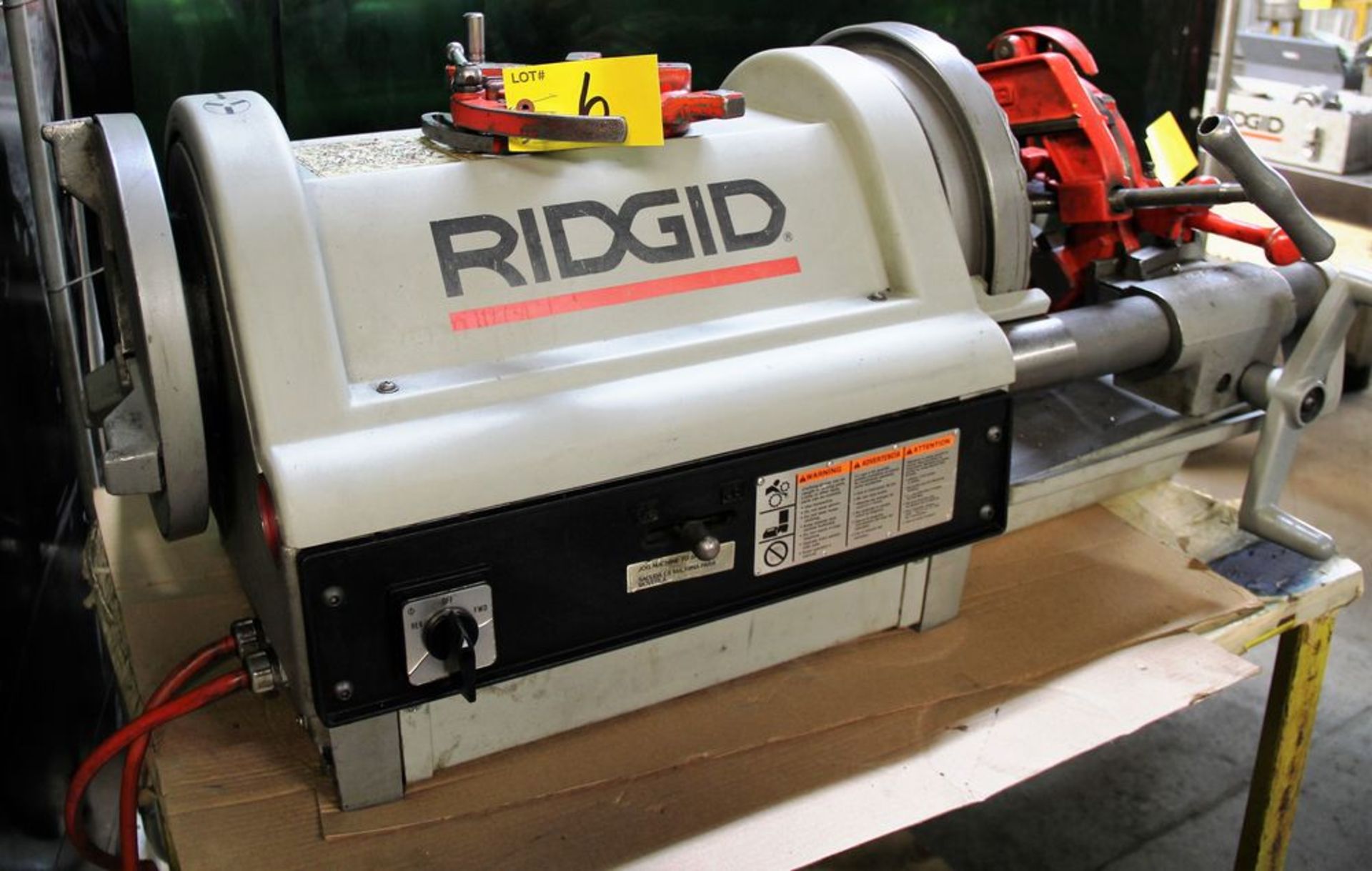 RIDGID 1224 ELECTRIC PIPE THREADER, SPARE THREADING HEAD, 12/36 RPM, 1/60/120 VOLTS, S/N EB-10875- - Image 3 of 4