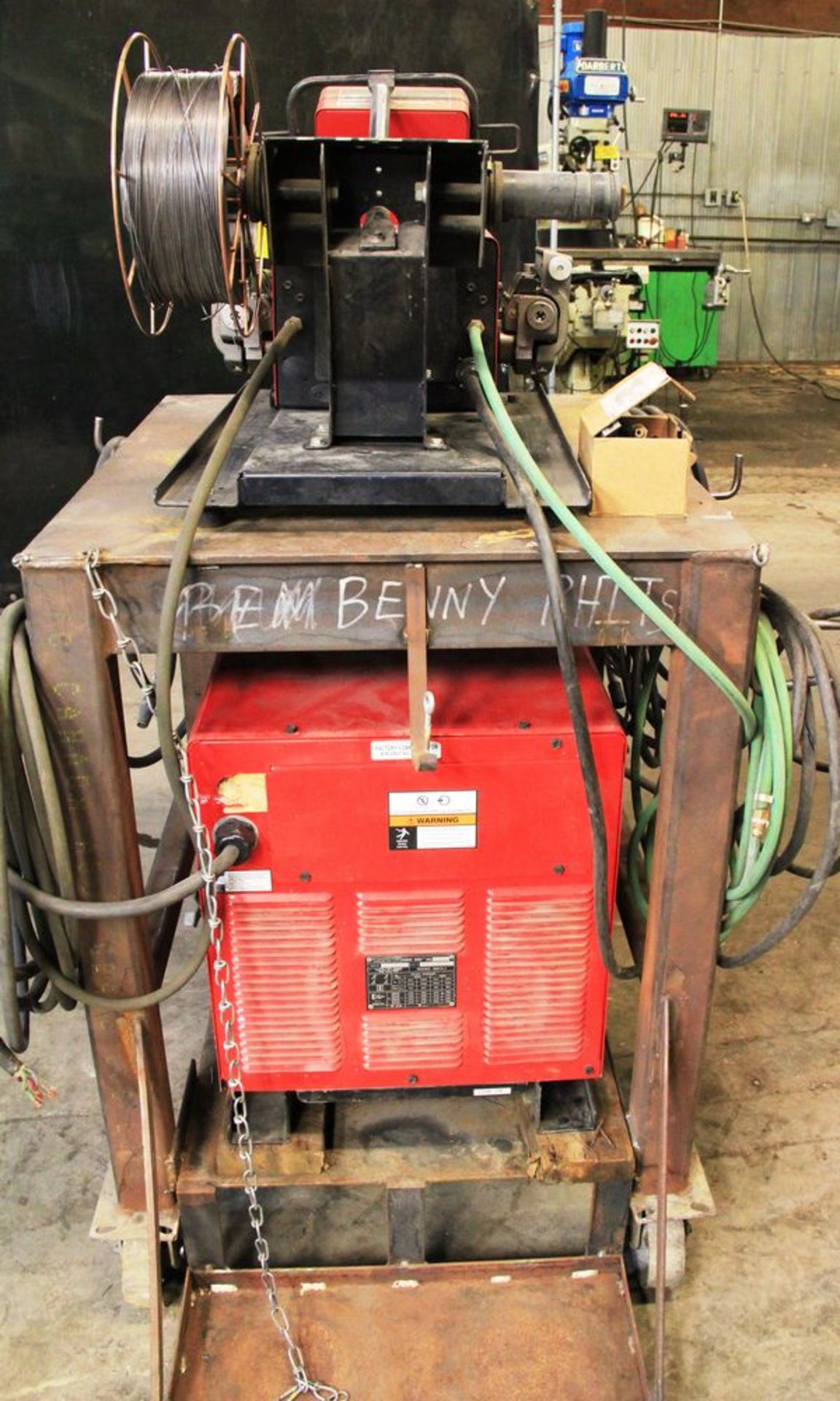 LINCOLN POWERWAVE 455M/STT ELECTRIC POWERED WELDER, C/W LINCOLN POWER FEED 10M DUAL FEED WIRE - Image 4 of 5