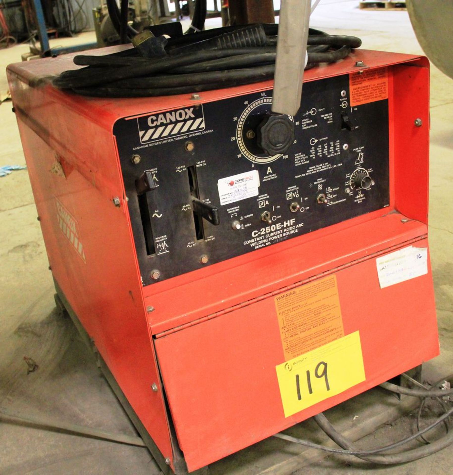 CANOX C-250-HF ELECTRIC POWERED WELDER C/W LEADS