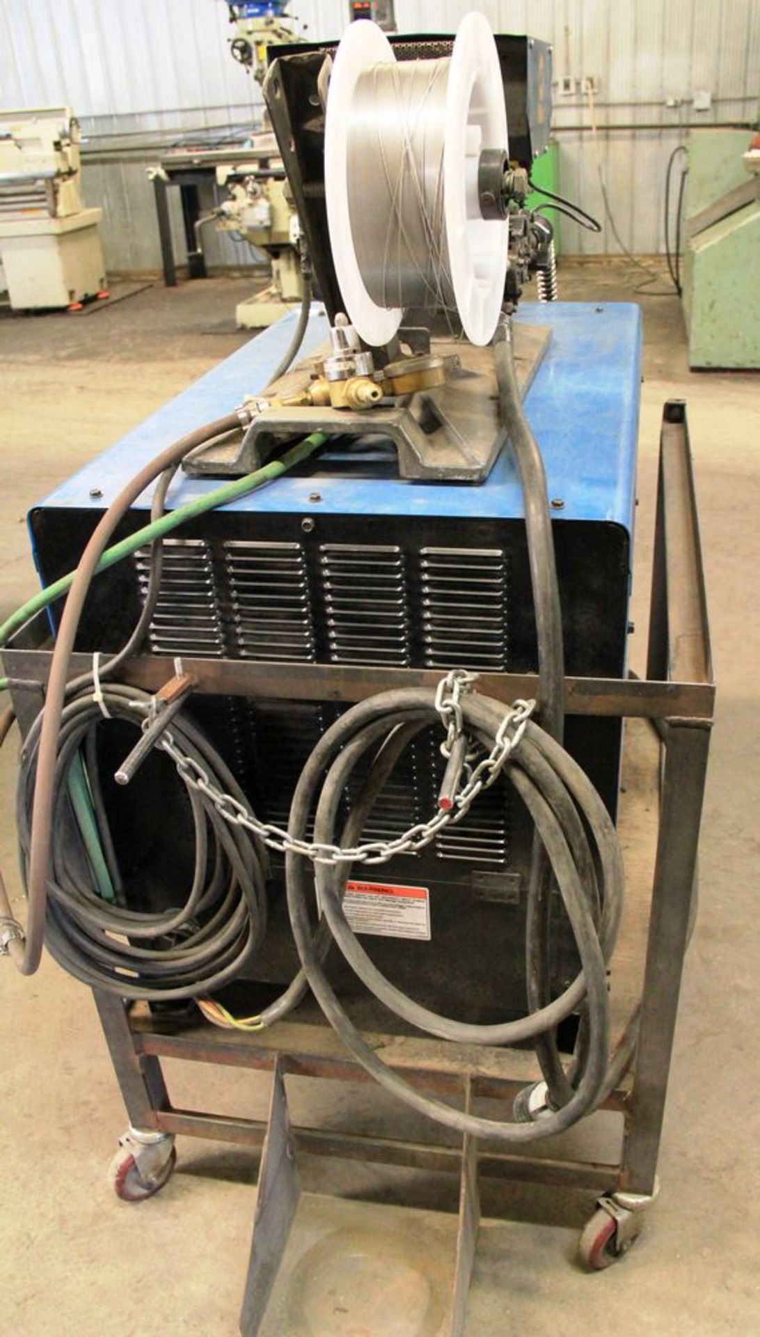 MILLER DIMENSION 452 ELECTRIC WELDER, DIGITAL READ-OUT, MILLER S-54E WIRE FEEDER MOUNTED ON CART, - Image 3 of 3