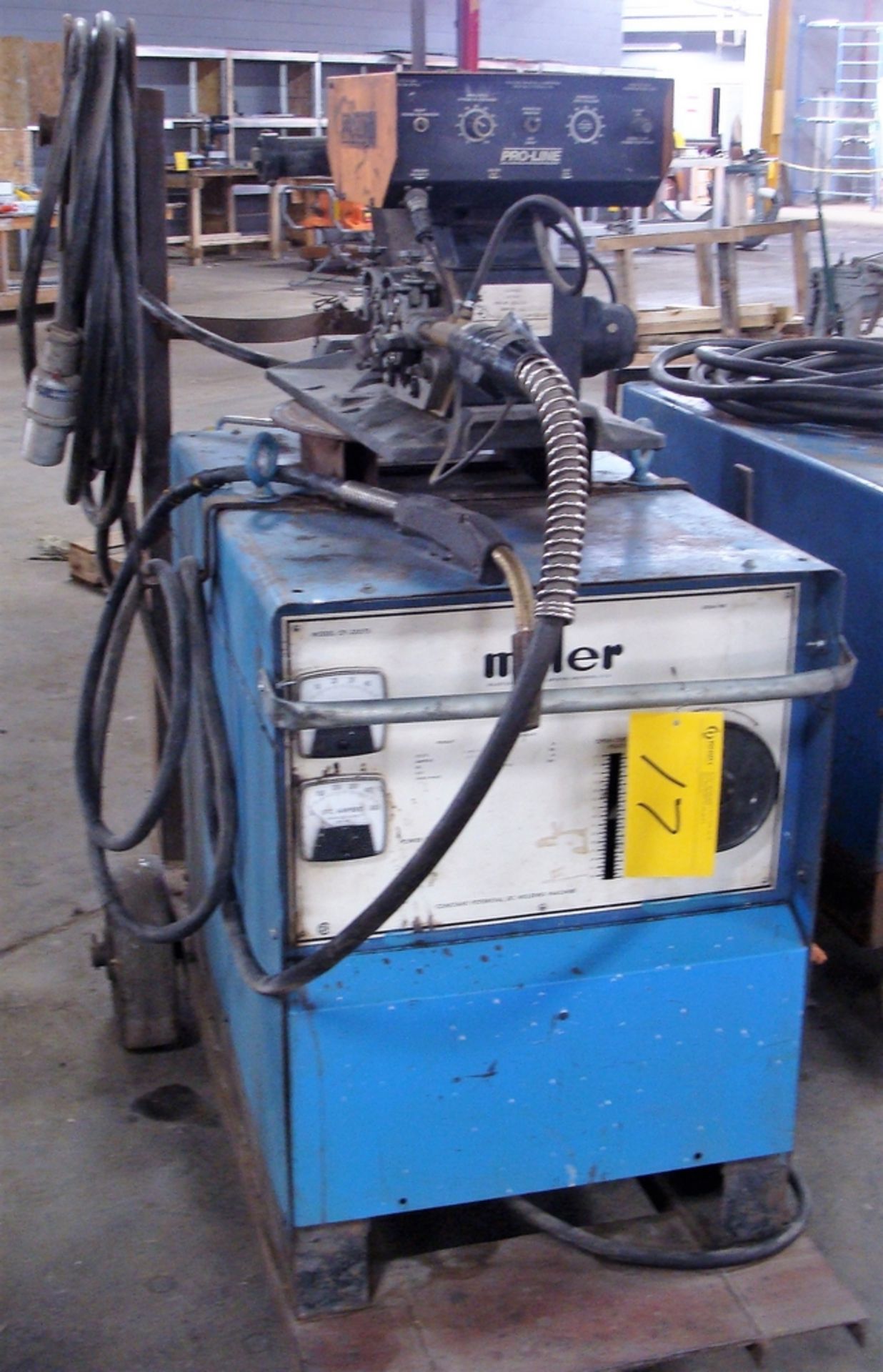 MILLER CP-300TS WELDER, S/N HD687355 W/ PRO-LINE WF-54E WIRE FEED, S/N L046522