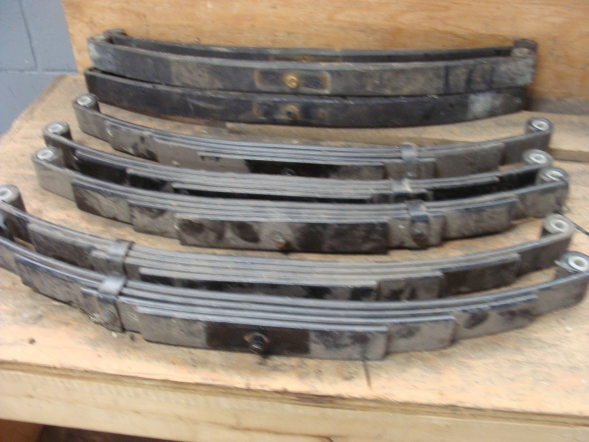 LOT OF ASST. TRAILER PARTS, SPRINGS, LIGHTS, AXLE, D-RING, CLAMP, ETC. - Image 2 of 5