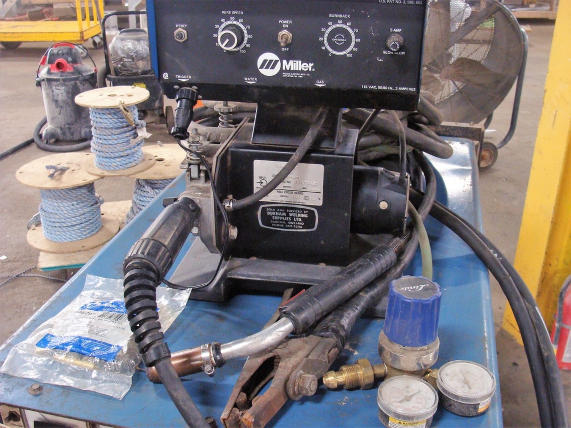 MILLER DC ARC WELDER MODEL MP-65E, S/N HF876015 W/ MILLER S-54E WIRE FEED, S/N JJ419481 - Image 3 of 6