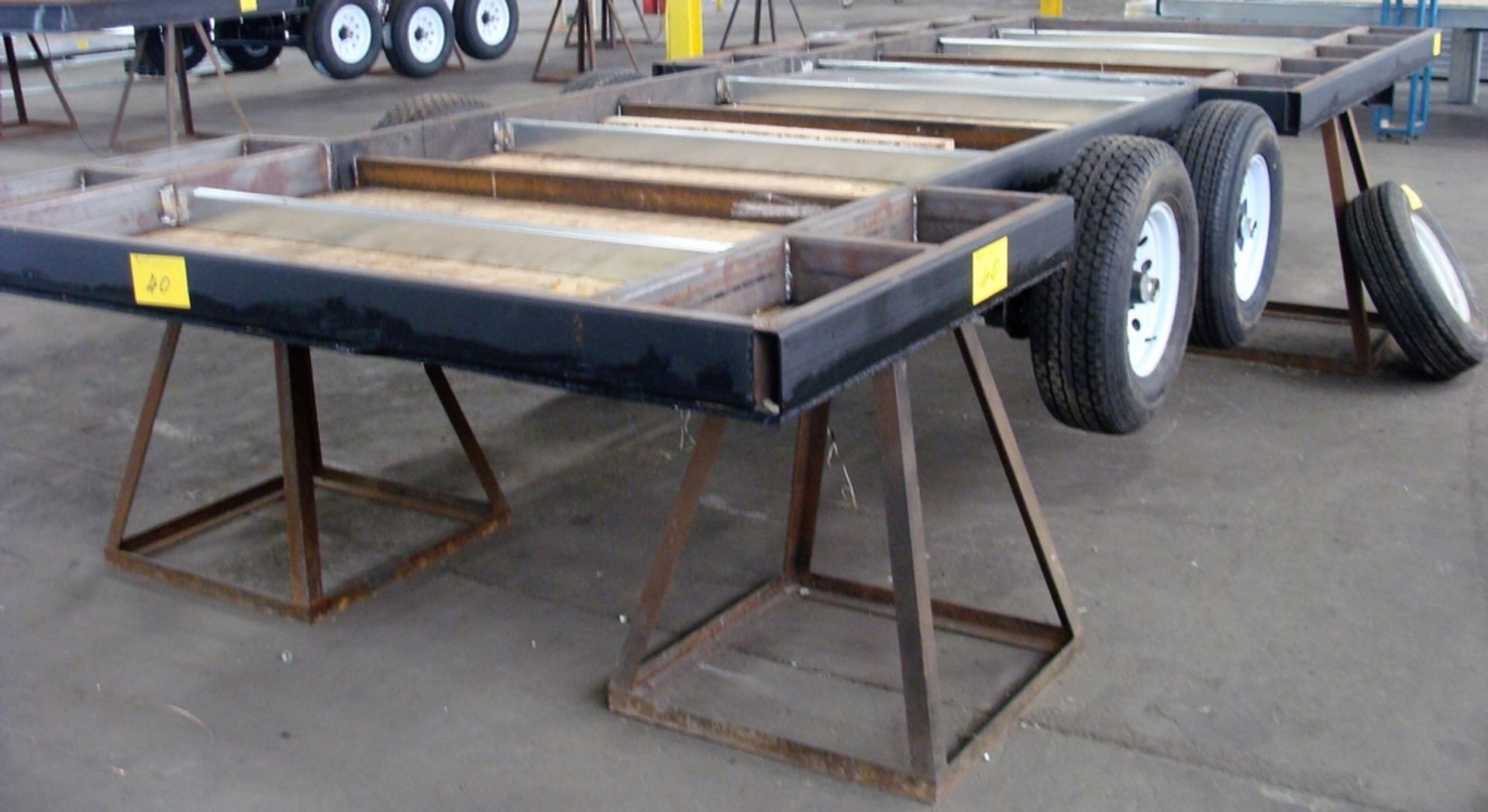 UNFINISHED DUAL AXLE TRAILER, APPROX. 93" X 237" - Image 3 of 3