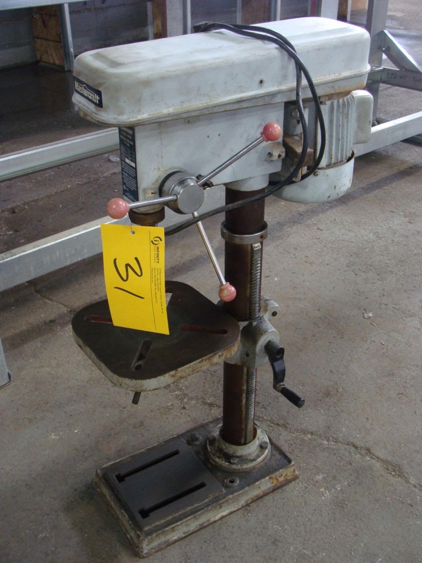 MASTERCRAFT 55-59112 13" DRILL PRESS, S/N SL9603 - Image 3 of 3