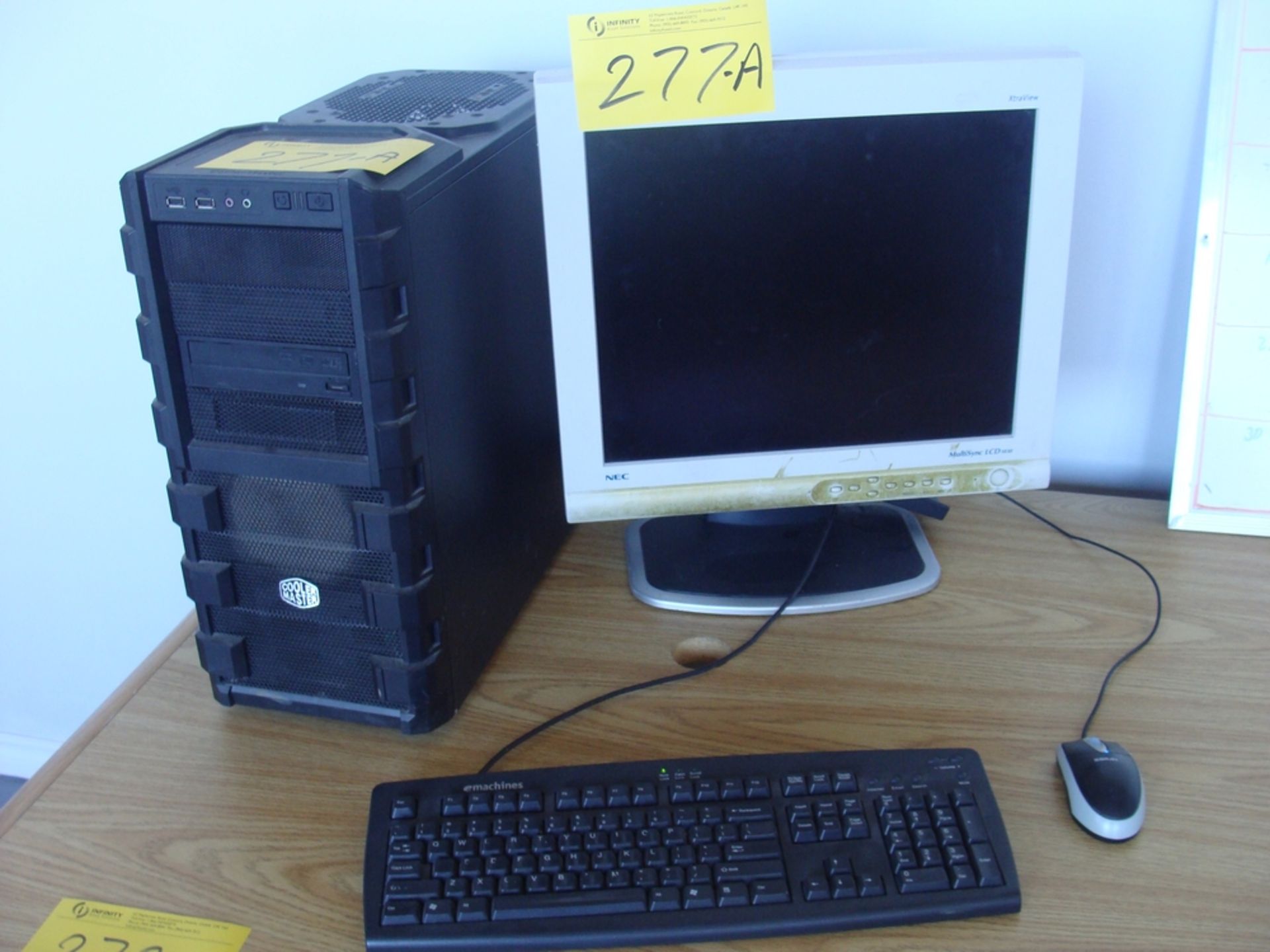 COOLER MASER CPU W/ NEC MULTISYNC LCD1830 MONITOR