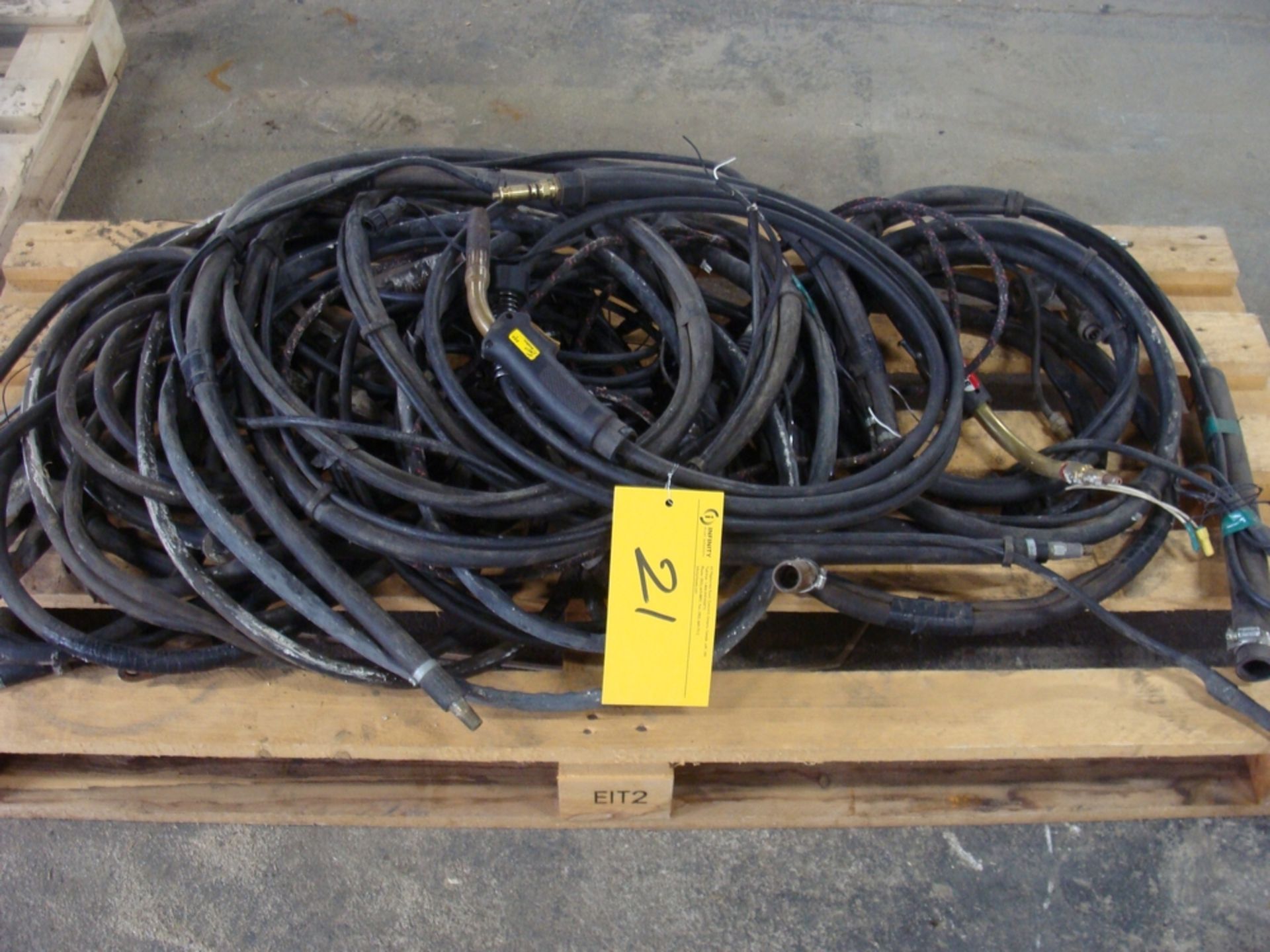 LOT OF ASST. MIG WELDING GUNS, CABLES, ETC.