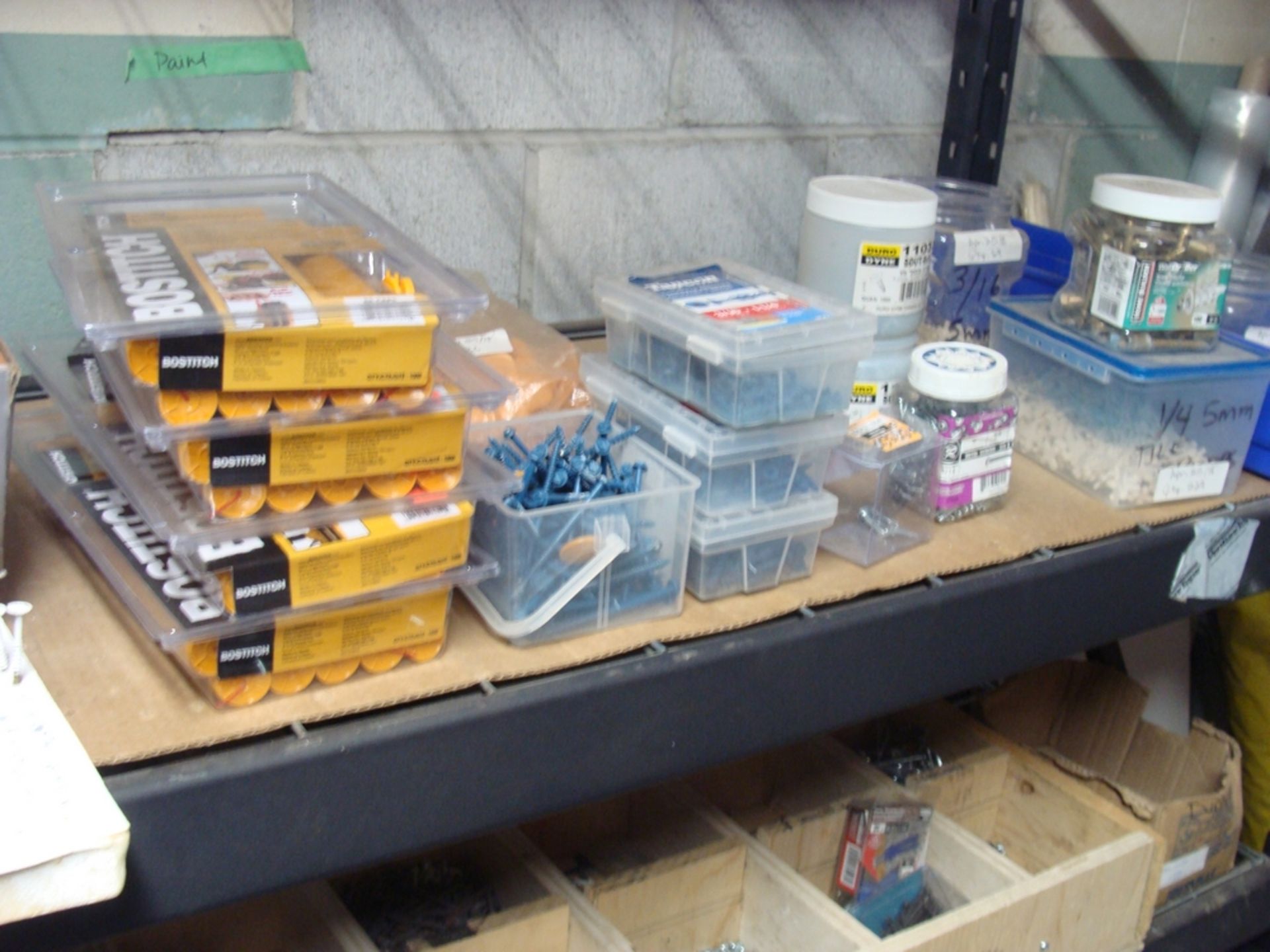 LOT OF ASST. SCREWS, NAILS, WASHERS, ETC. - Image 4 of 7